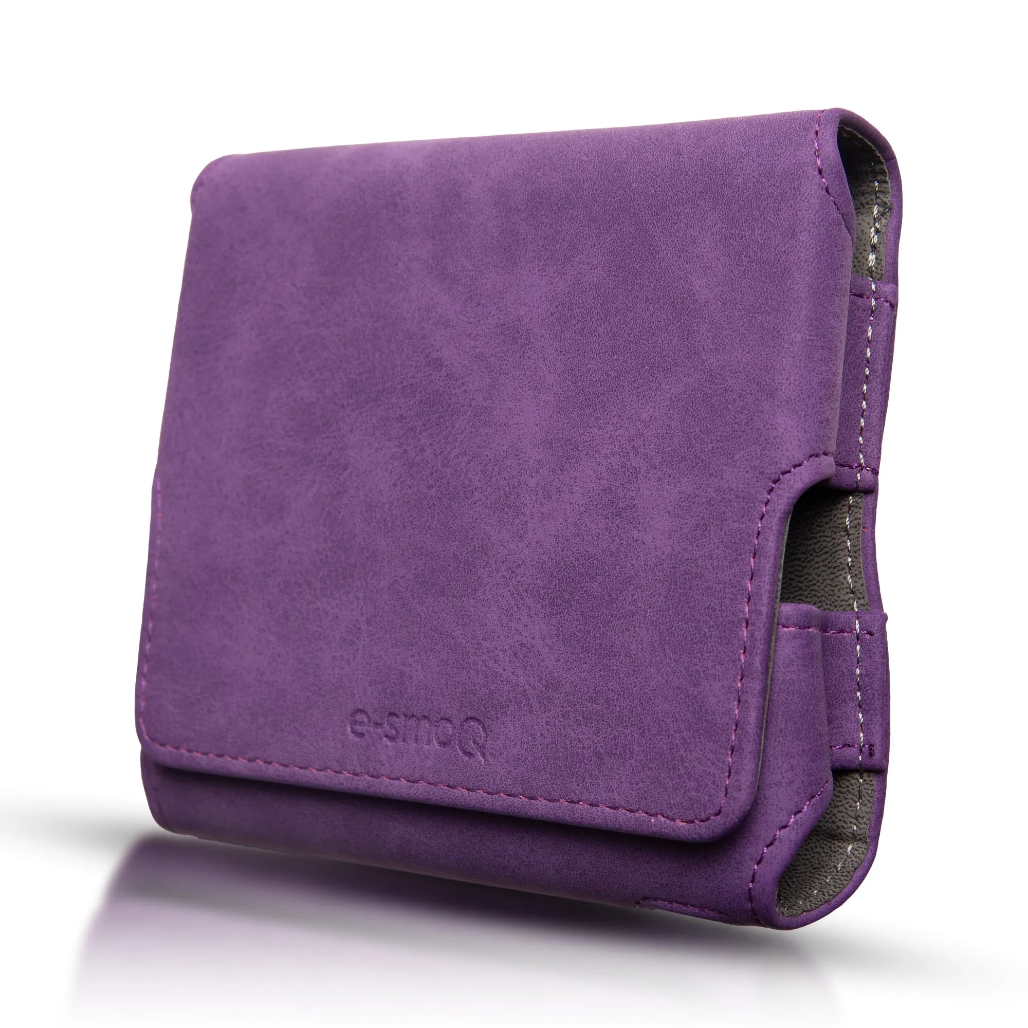 Custodia per IQOS ILUMA & ILUMA i – Custodia compatibile con accessori IQOS, pratica custodia per bastoncini di tabacco TEREA, mini posacenere o estrattore da ricamo (viola) - immagine 2