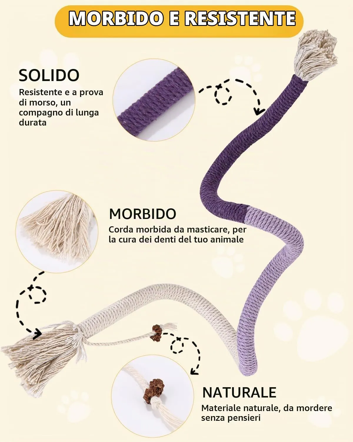 70 cm Giocattolo a Corda per Gatti,Giocattolo All'erba Gatta da Masticare - immagine 4