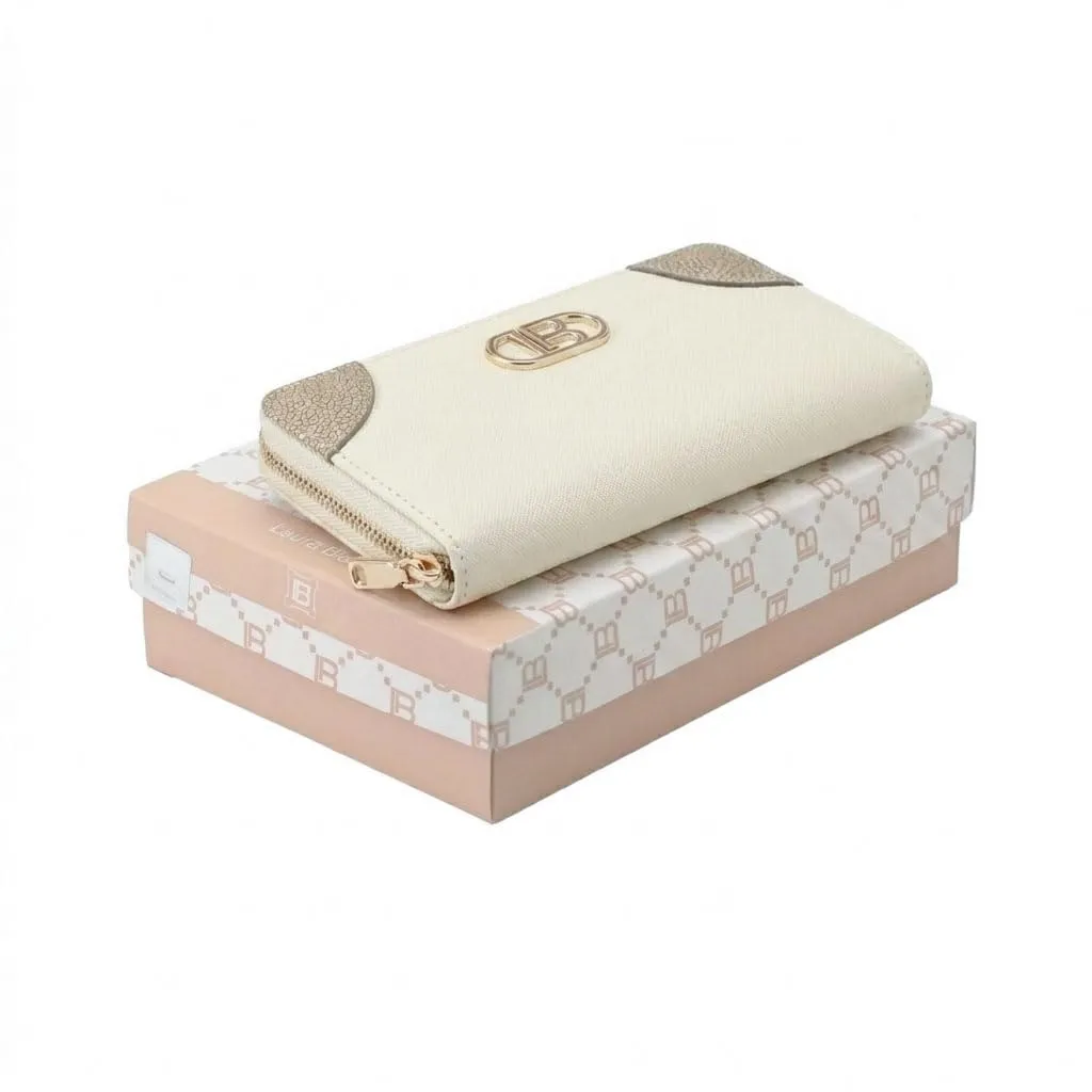 Laura Biagiotti Portafoglio Donna in PU, Design con Logo Dorato, Con Portamonete e Scatola Regalo - immagine 5