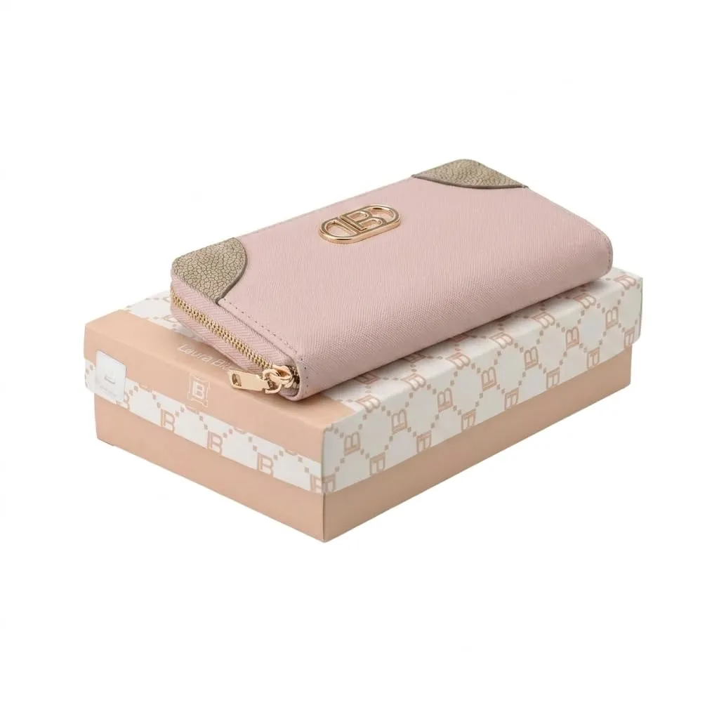 Laura Biagiotti Portafoglio Donna in PU, Design con Logo Dorato, Con Portamonete e Scatola Regalo - immagine 5