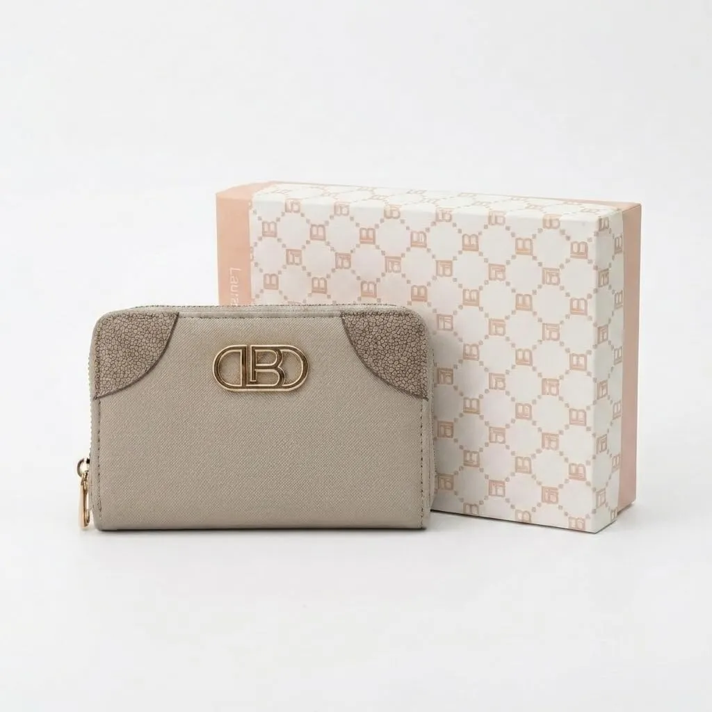 Laura Biagiotti Portafoglio Donna in PU, Design con Logo Dorato, Con Portamonete e Scatola Regalo - immagine 5