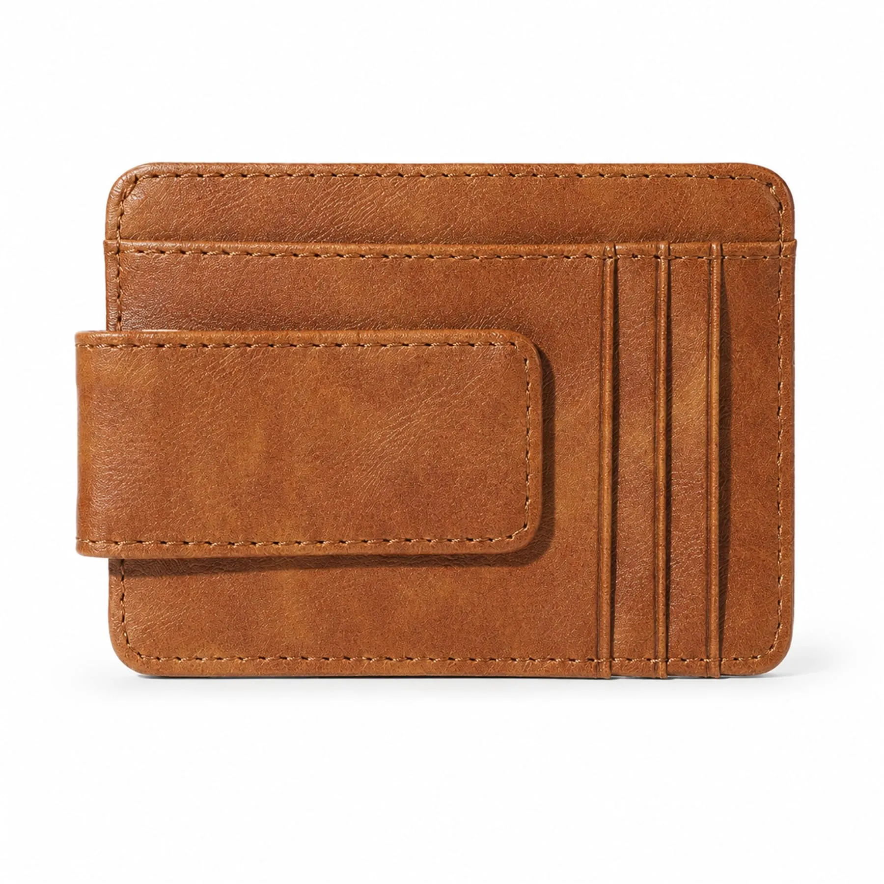 Fermasoldi, 7 Scomparti, Portacarte Slim PU - immagine 1
