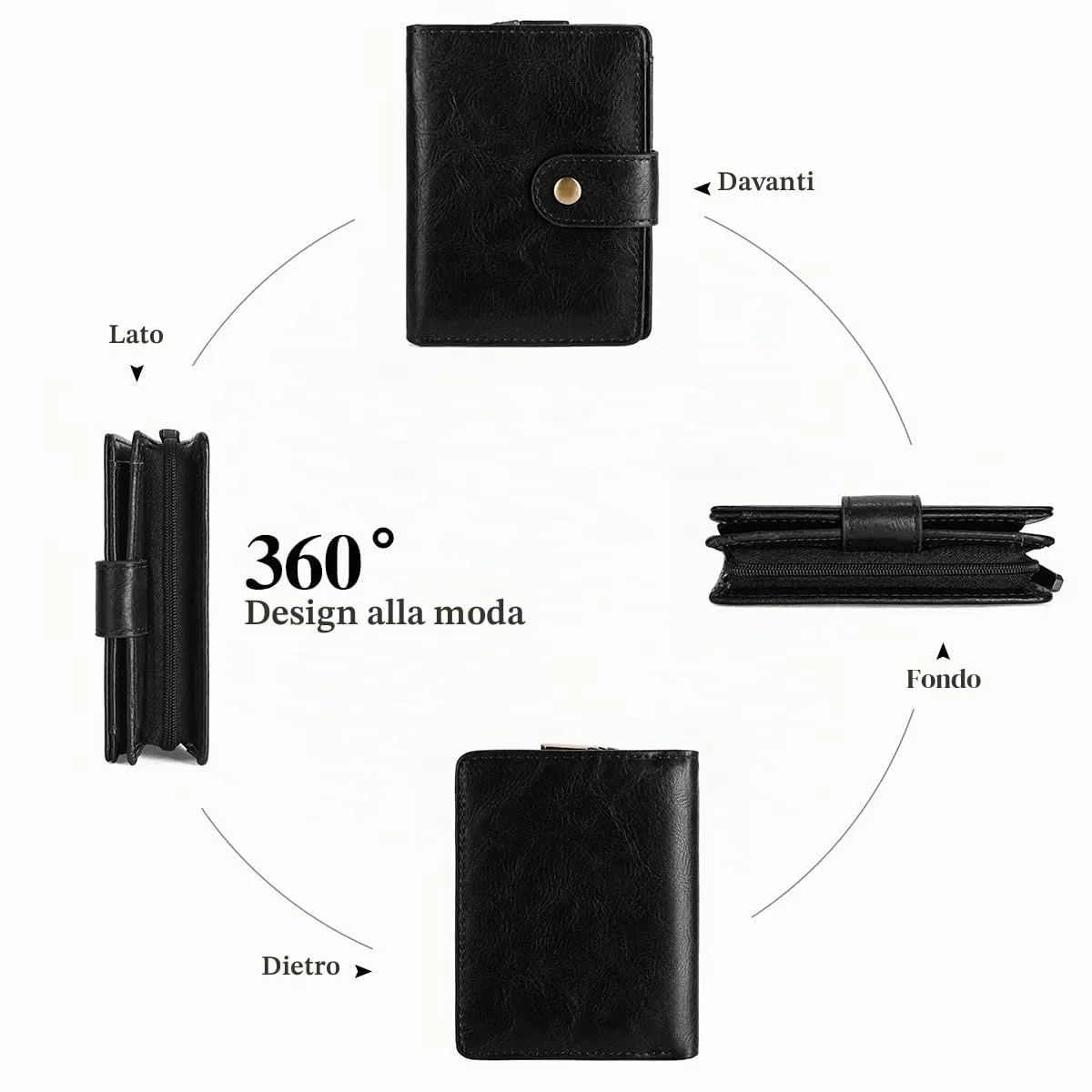 GAEKEAO Portafoglio Uomo, Portamonete in Similpelle con Protezione RFID - immagine 6