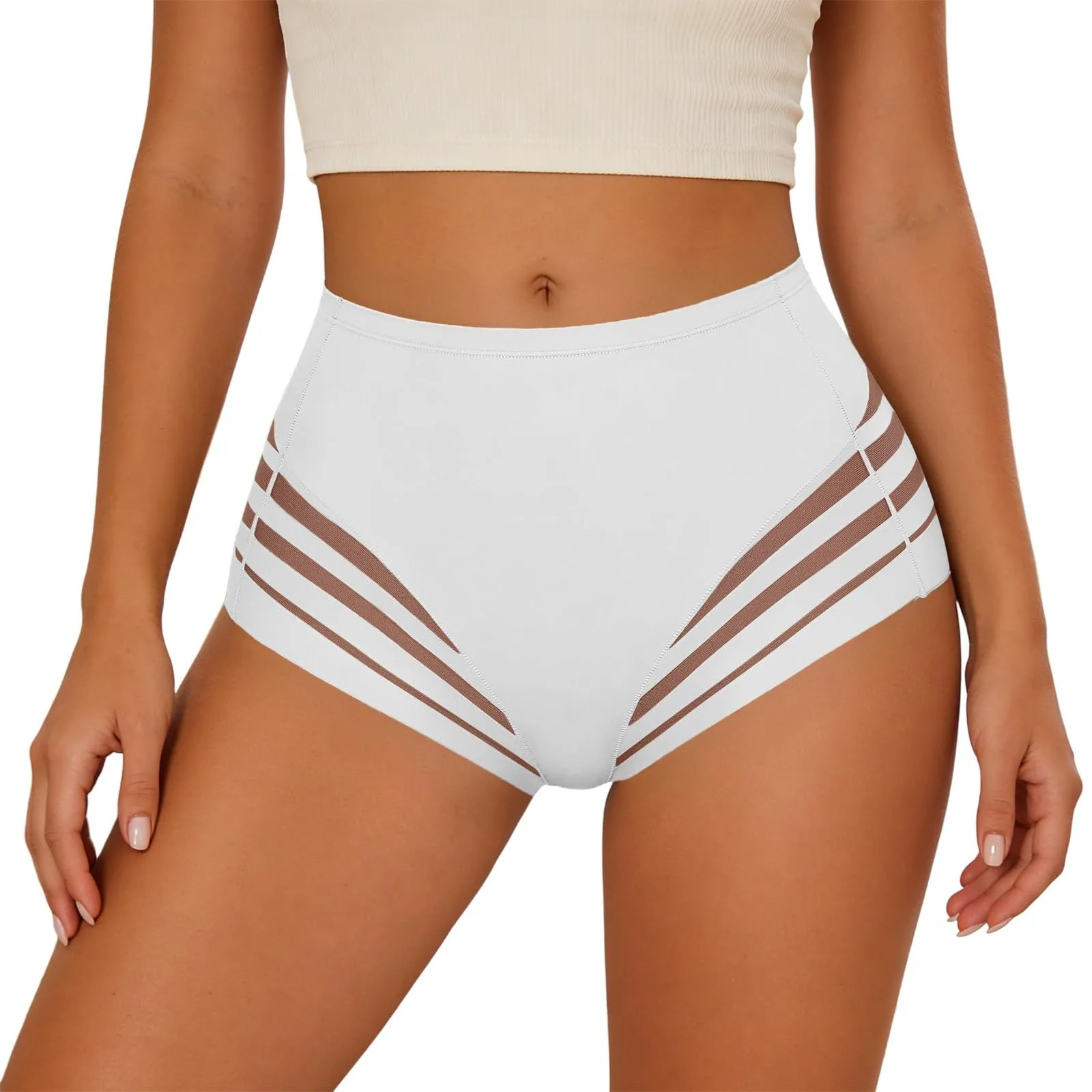 Generico Mutandine Modellanti da Donna con Controllo della Pancia Mutandine Modellanti Sexy da Donna a Vita Media Slip Invisibili - immagine 1
