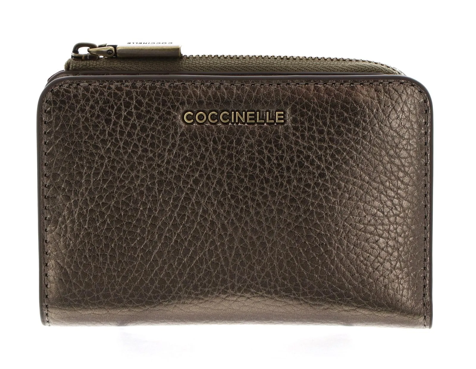 Coccinelle Pelle portafoglio Metallic Soft Wallet Antique Brass bronzo - immagine 3