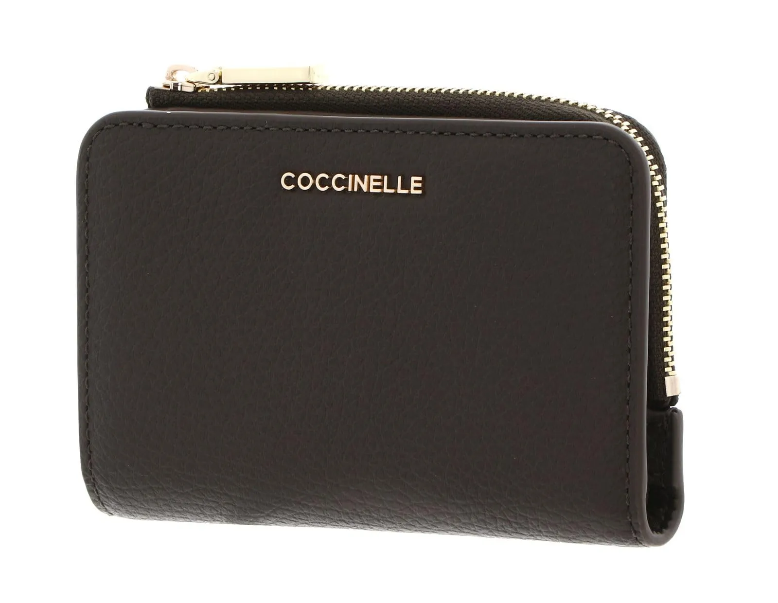 Coccinelle Pelle portafoglio Metallic Soft Wallet Fango verde scuro - immagine 1