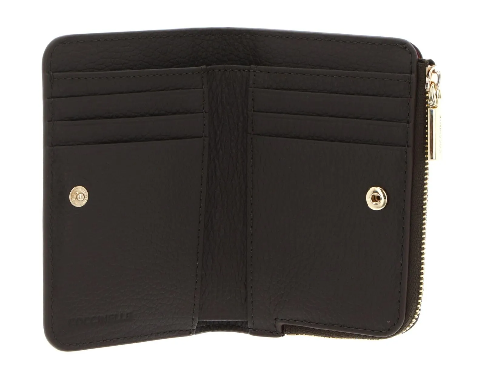 Coccinelle Pelle portafoglio Metallic Soft Wallet Fango verde scuro - immagine 2