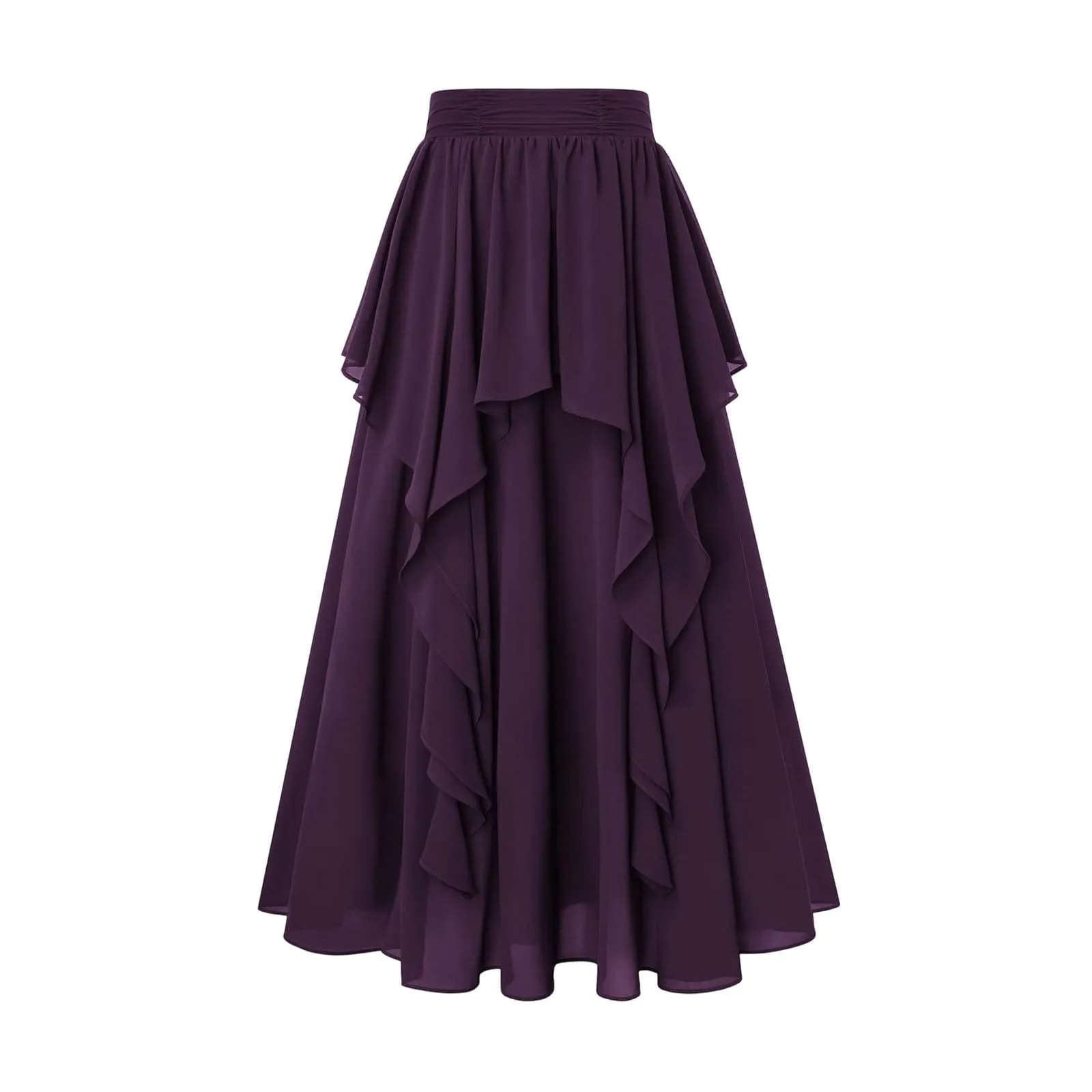 Ibicenco - Gonna medievale rinascimentale, da donna, colore: bianco, Viola - immagine 5