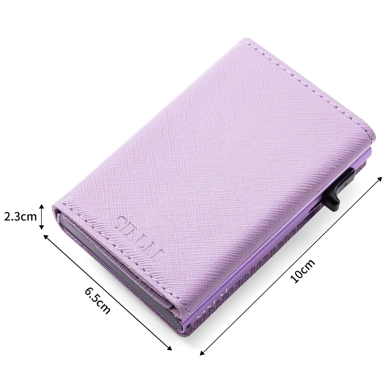 SINUM Portafoglio Saffiano - Chiusura Magnetica - Porta Carte Di Credito con Portamonete - Protezione RFID Anticlonazione - Brand Italiano (Saffiano, Viola) - immagine 6