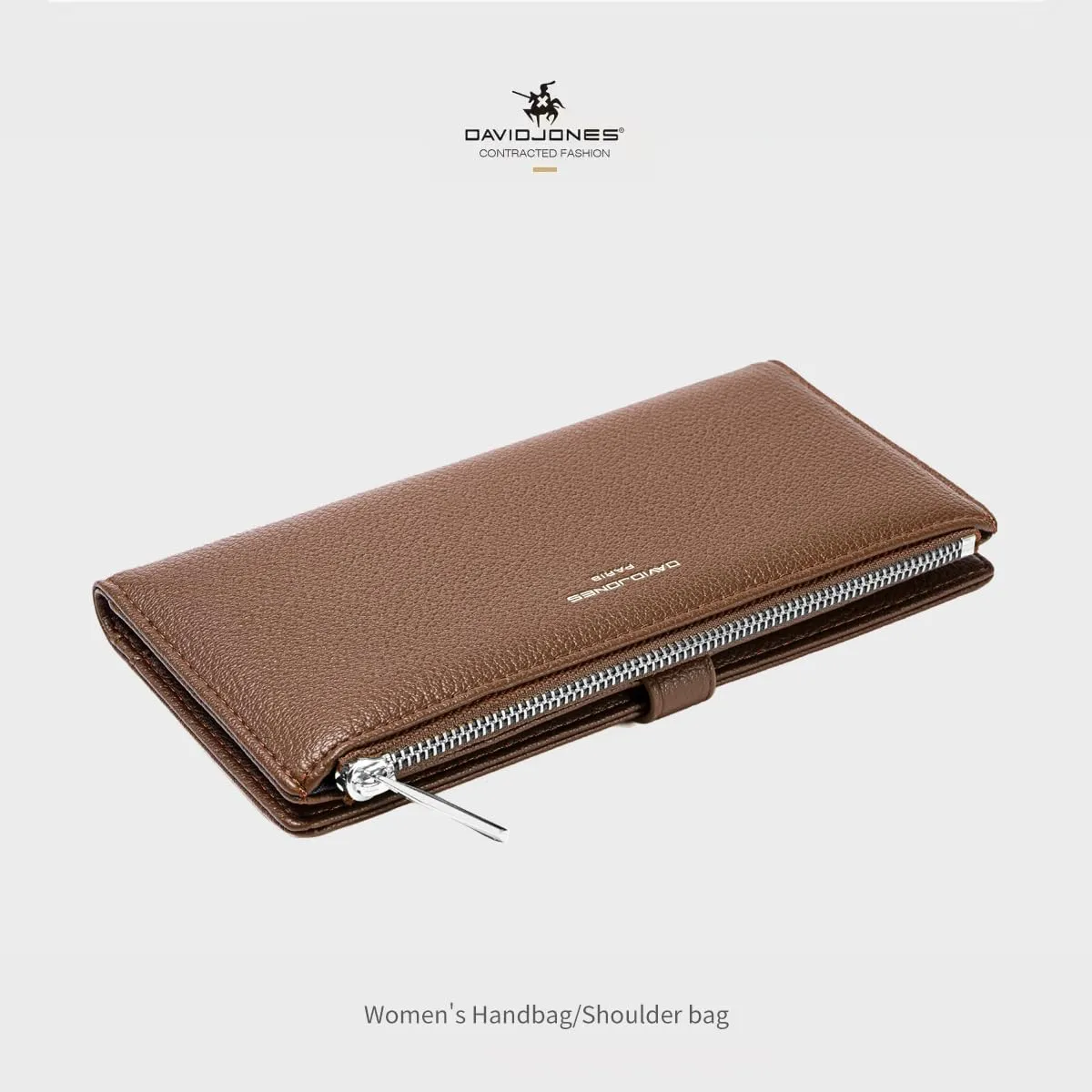 David Jones - Portafoglio da donna in pelle PU, Marrone Cognac, Medio - immagine 7