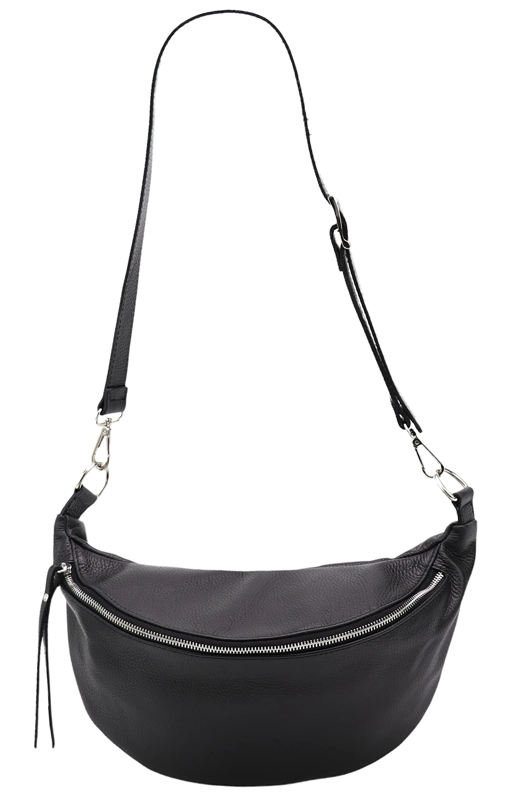 SH Leder vera pelle borsa da petto da donna unisex per festival viaggi taglia media marsupio crossbody bag con cinghia a spalla regolabile e intercambiabile borsa in pelle da donna 37x21cm Greta G747 - immagine 3