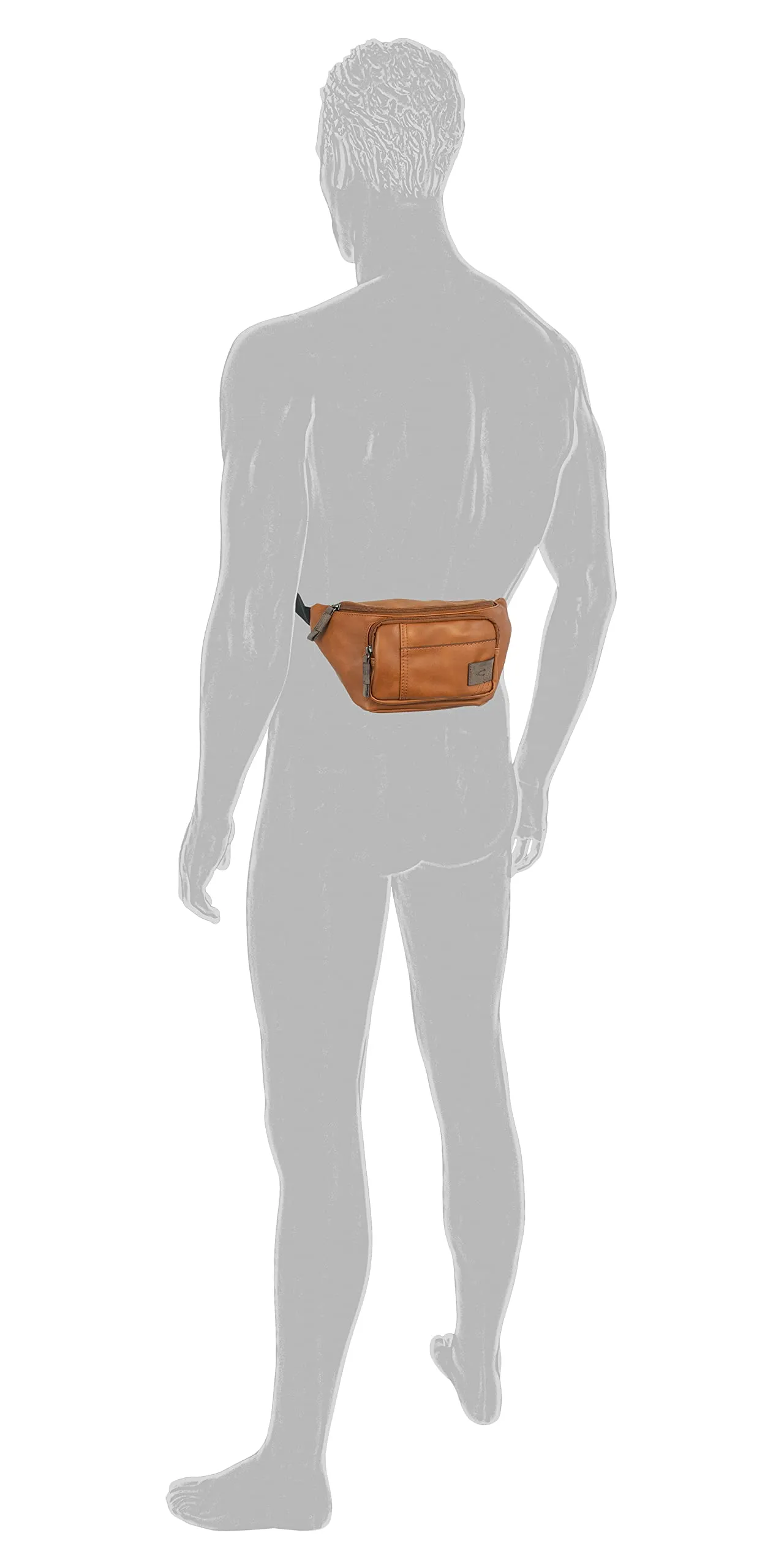 camel active Borse, Laos, Herren, Gürteltasche, Cognac, 29 x 11 x 16, Borsetta (Denim Size) - immagine 3