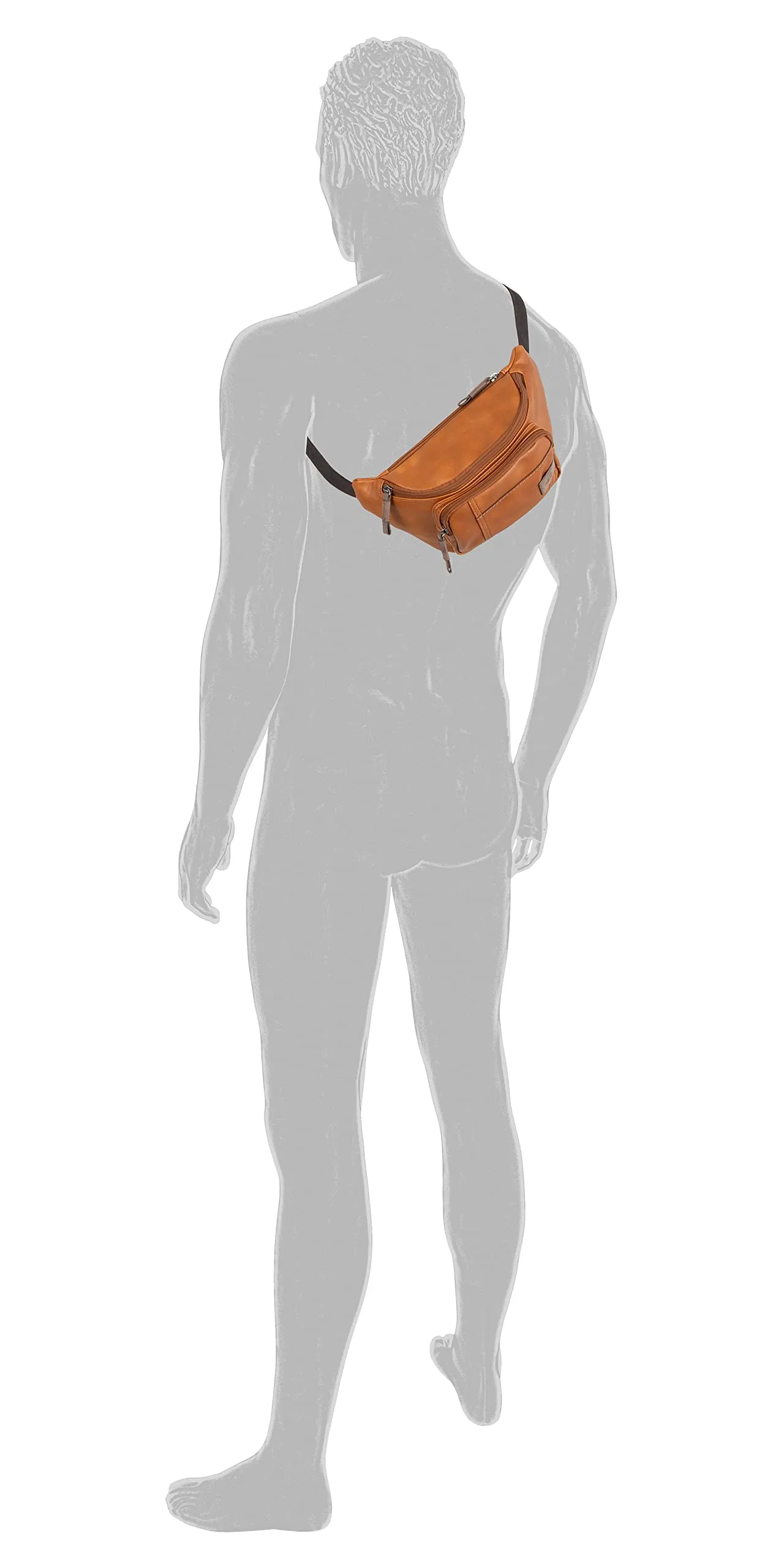 camel active Borse, Laos, Herren, Gürteltasche, Cognac, 29 x 11 x 16, Borsetta (Denim Size) - immagine 4