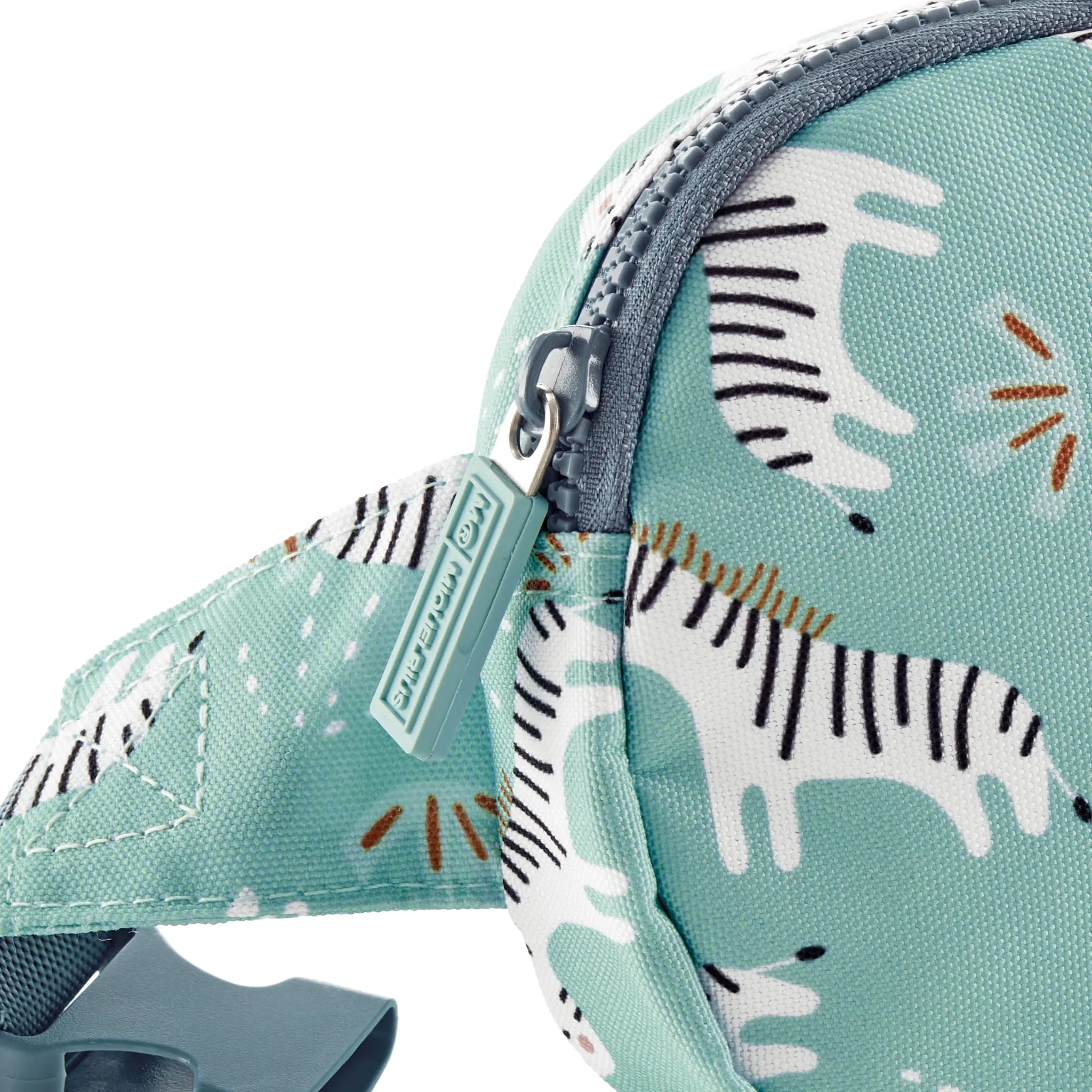 Miquelrius - Marsupio per bambini con uno scomparto, chiusura lampo in plastica resistente, nastro regolabile, chiusura a scatto, marsupio piccolo 150 x 120 x 30 mm, Zebra, blu cielo, 150 x 120 x 30 - immagine 2