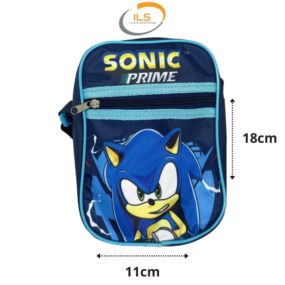 Borsello Bambino Marsupio Tracolla Ragazzo Spalla Regolabile Marsupio Viaggio Sportivo Tempo Libero Gadget per SONIC - immagine 7