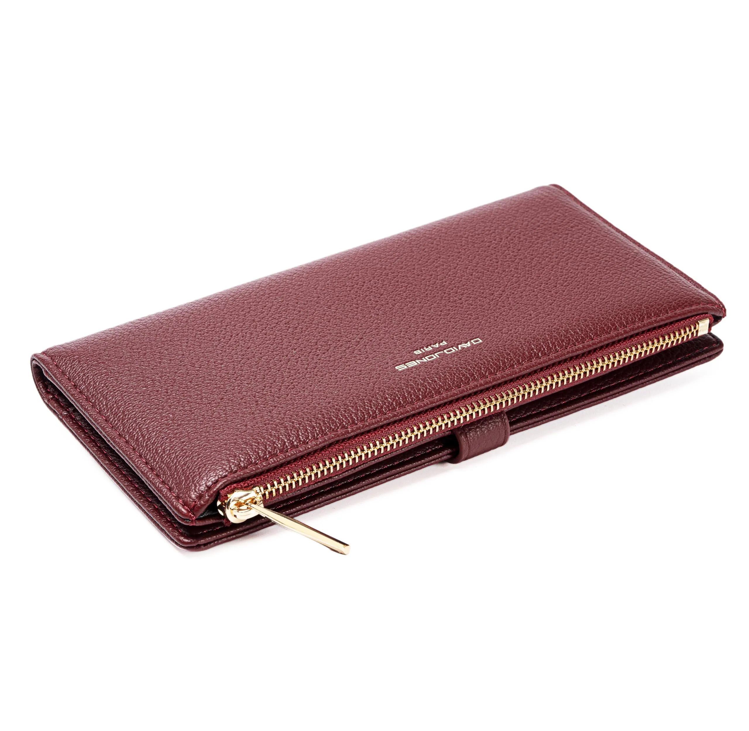 David Jones - Portafoglio lungo da donna in finta pelle PU, portafoglio per banconote e monete, L 19 x H 9.5 x W 2 cm - immagine 8