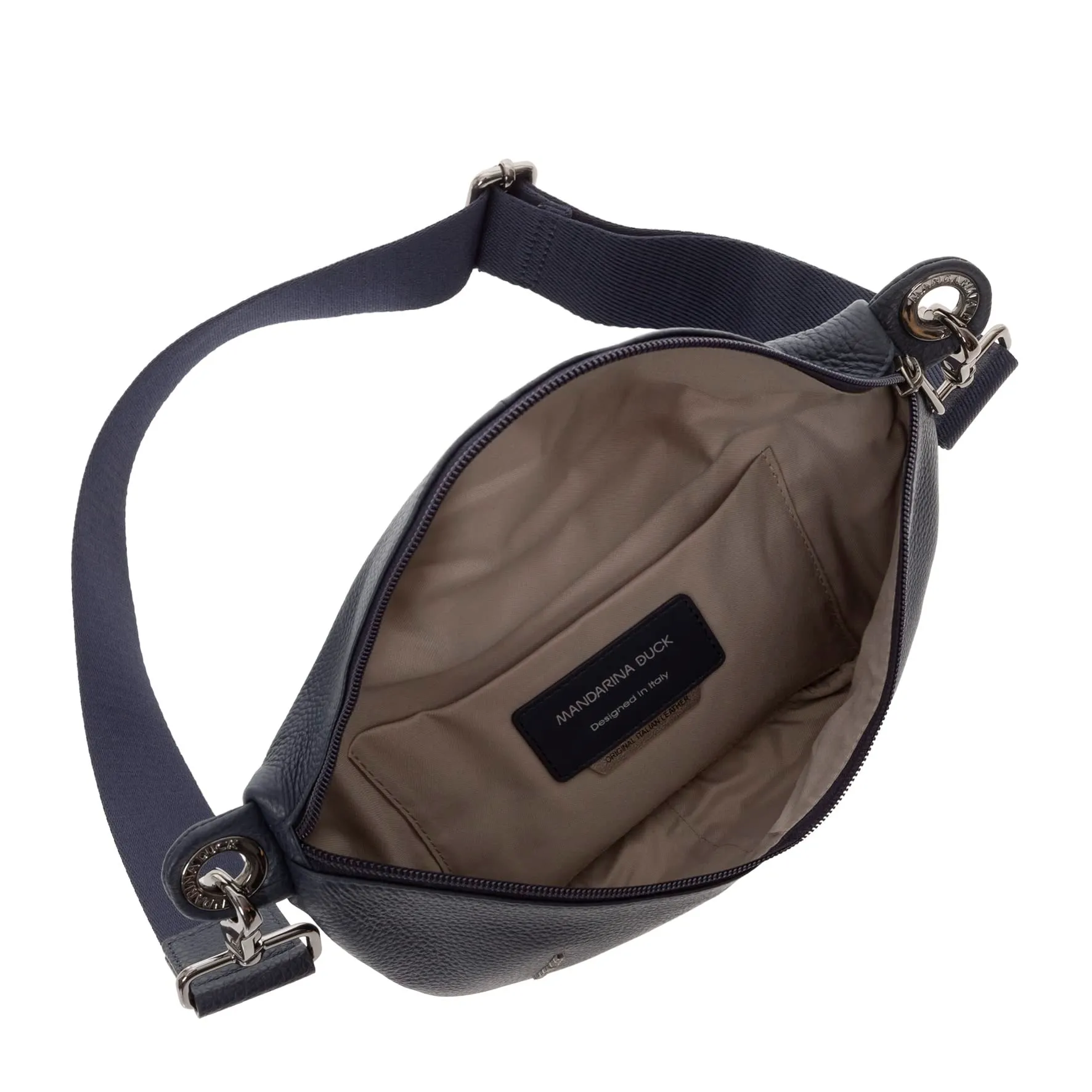 Mandarina Duck Mellow Leather Bum Bag Dress Blue - immagine 3