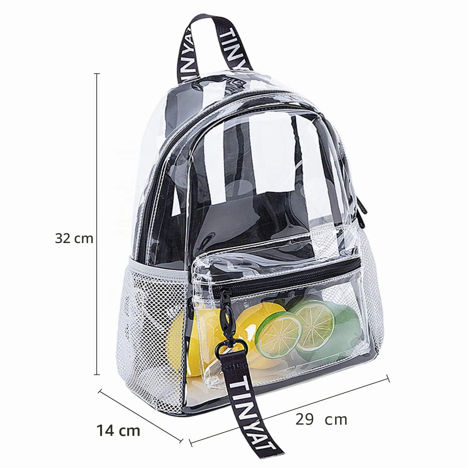 TINYAT Zaino olografico multicolore trasparente zaino super morbido in pvc per ragazze per la spesa shopping unisex, T9051 - immagine 4