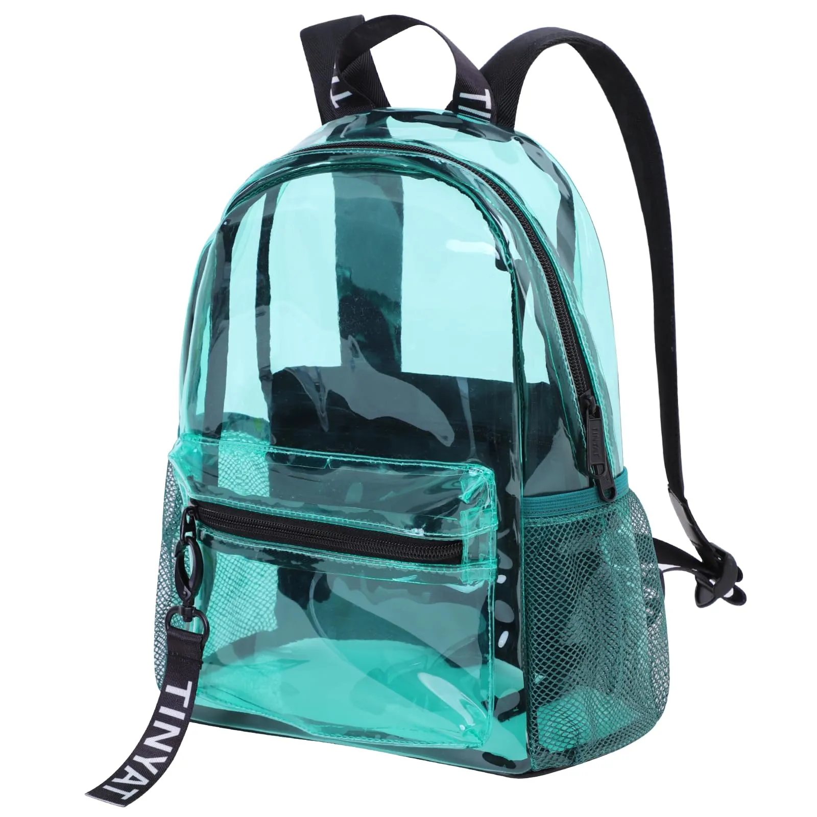 TINYAT Zaino olografico multicolore trasparente zaino super morbido in pvc per ragazze per la spesa shopping unisex, T9051 - immagine 1