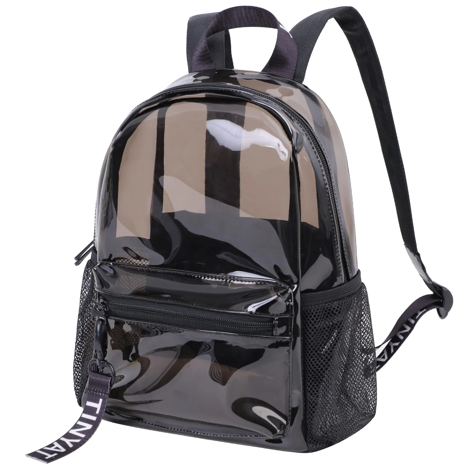 TINYAT Zaino olografico multicolore trasparente zaino super morbido in pvc per ragazze per la spesa shopping unisex, T9051 - immagine 1