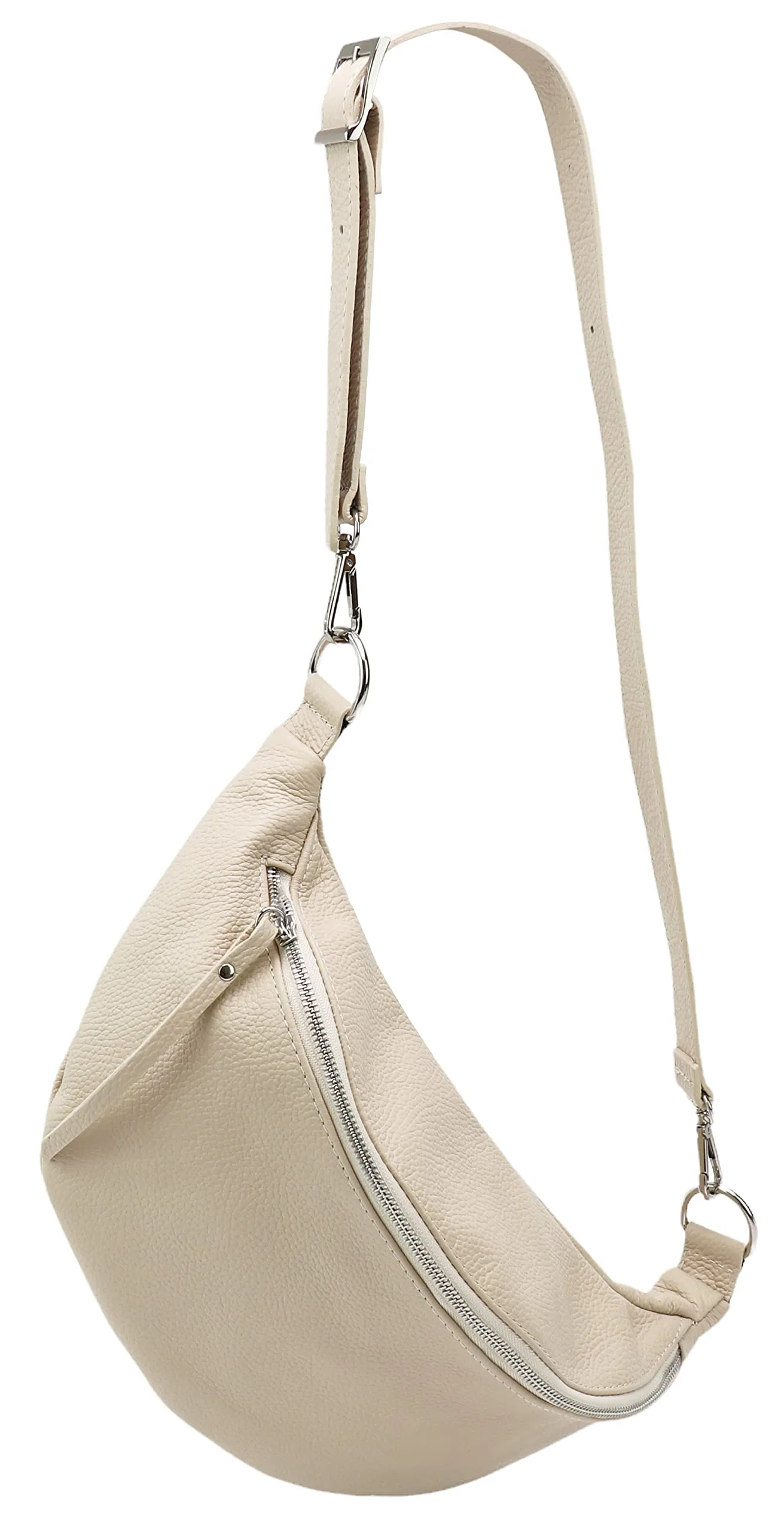 SH Leder vera pelle borsa da petto da donna unisex per festival viaggi taglia media marsupio crossbody bag con cinghia a spalla regolabile e intercambiabile borsa in pelle da donna 37x21cm Greta G747 - immagine 1