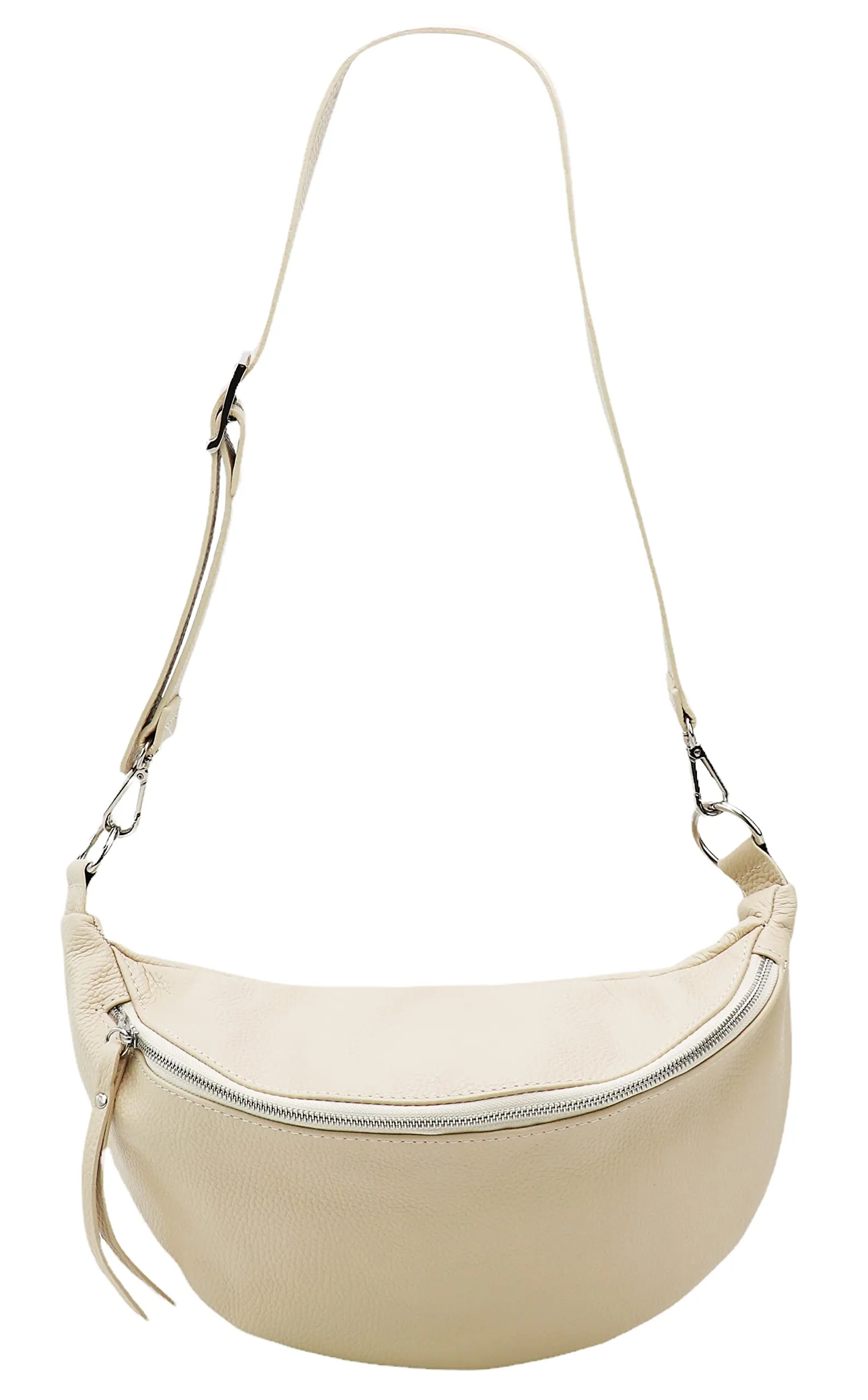 SH Leder vera pelle borsa da petto da donna unisex per festival viaggi taglia media marsupio crossbody bag con cinghia a spalla regolabile e intercambiabile borsa in pelle da donna 37x21cm Greta G747 - immagine 3