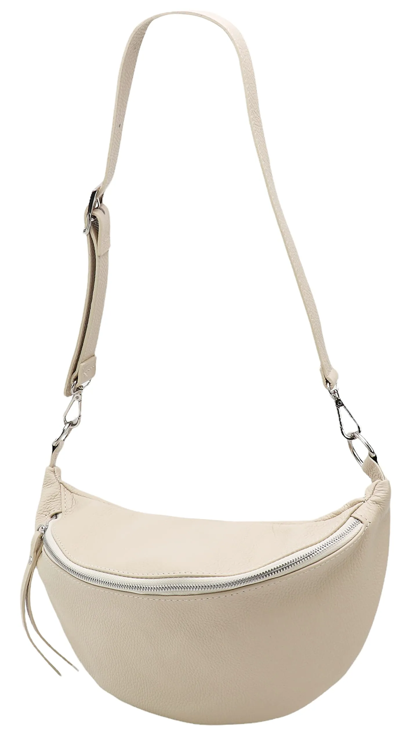 SH Leder vera pelle borsa da petto da donna unisex per festival viaggi taglia media marsupio crossbody bag con cinghia a spalla regolabile e intercambiabile borsa in pelle da donna 37x21cm Greta G747 - immagine 4