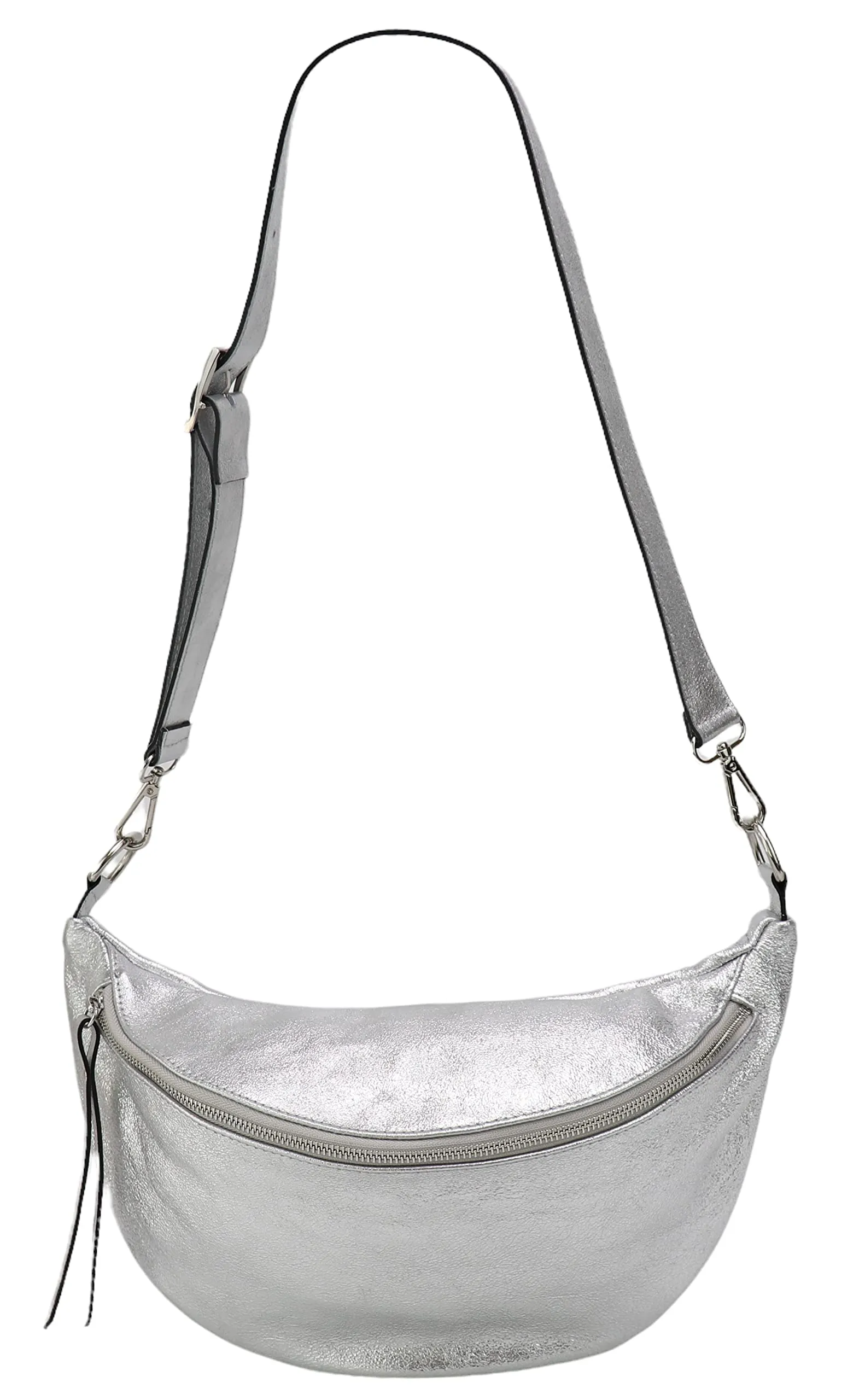 SH Leder vera pelle borsa da petto da donna unisex per festival viaggi taglia media marsupio crossbody bag con cinghia a spalla regolabile e intercambiabile borsa in pelle da donna 37x21cm Greta G747 - immagine 3