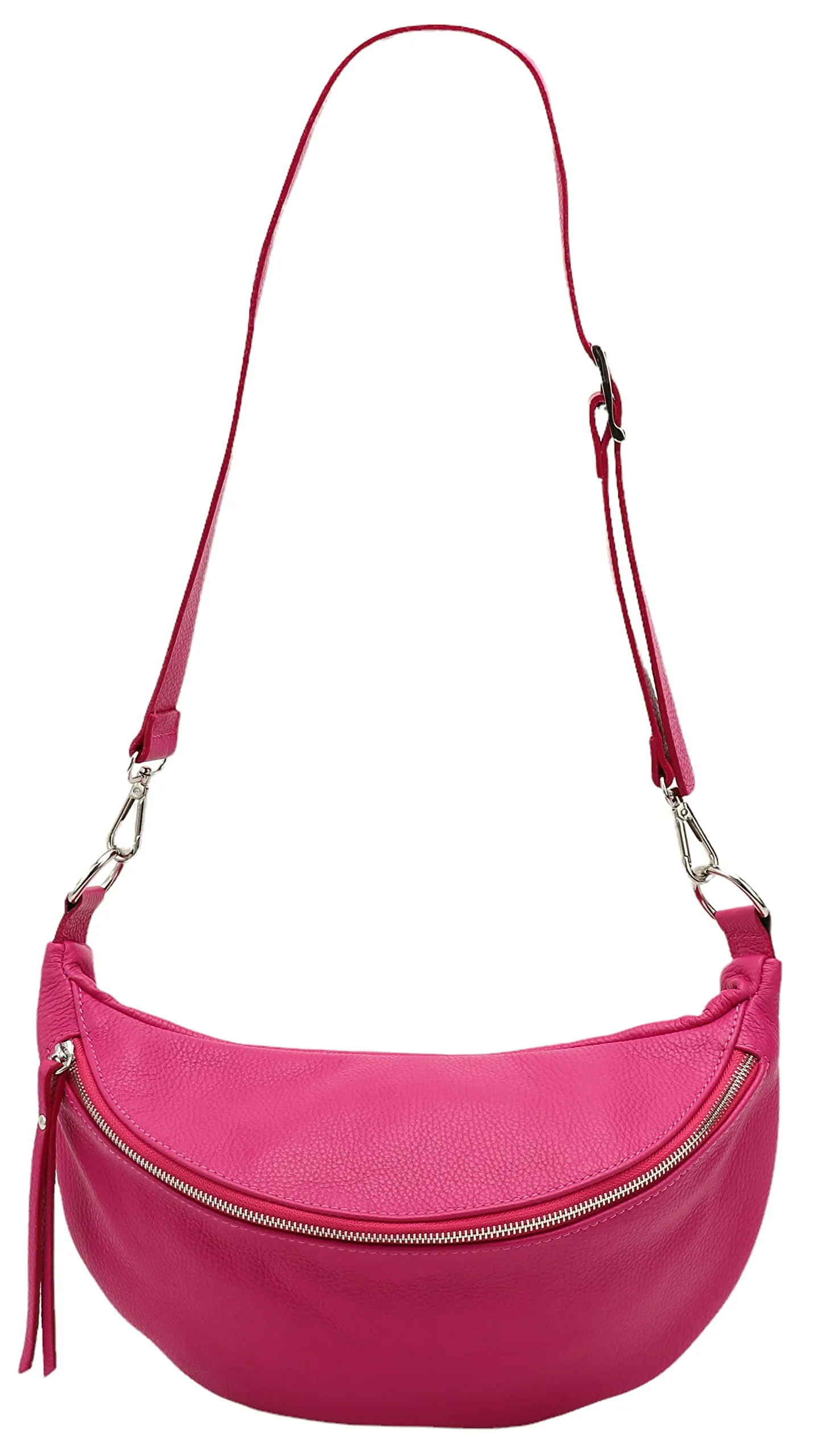 SH Leder vera pelle borsa da petto da donna unisex per festival viaggi taglia media marsupio crossbody bag con cinghia a spalla regolabile e intercambiabile borsa in pelle da donna 37x21cm Greta G747 - immagine 3