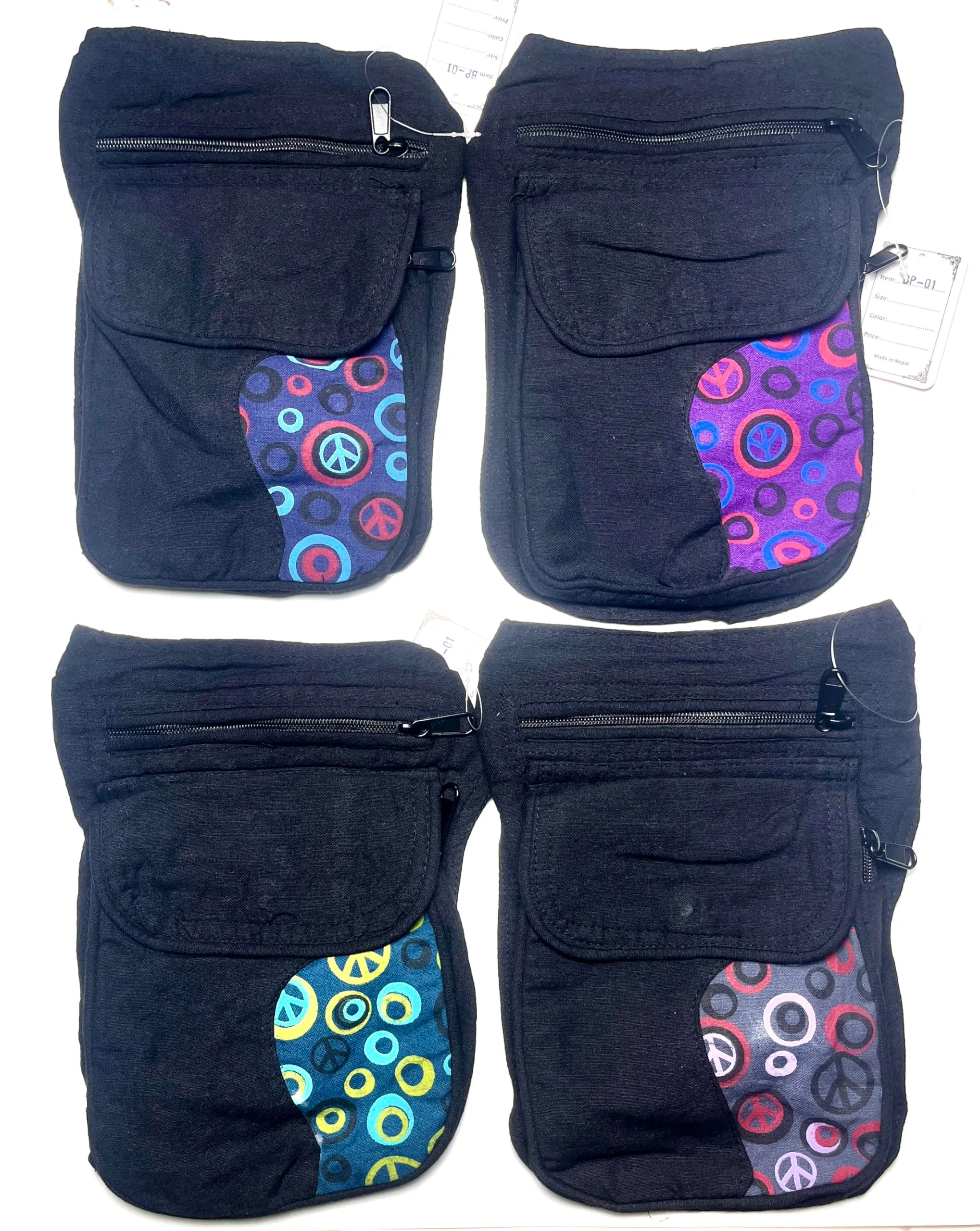 Marsupio in tessuto laterale hippie, 25x4x18 cm - immagine 8