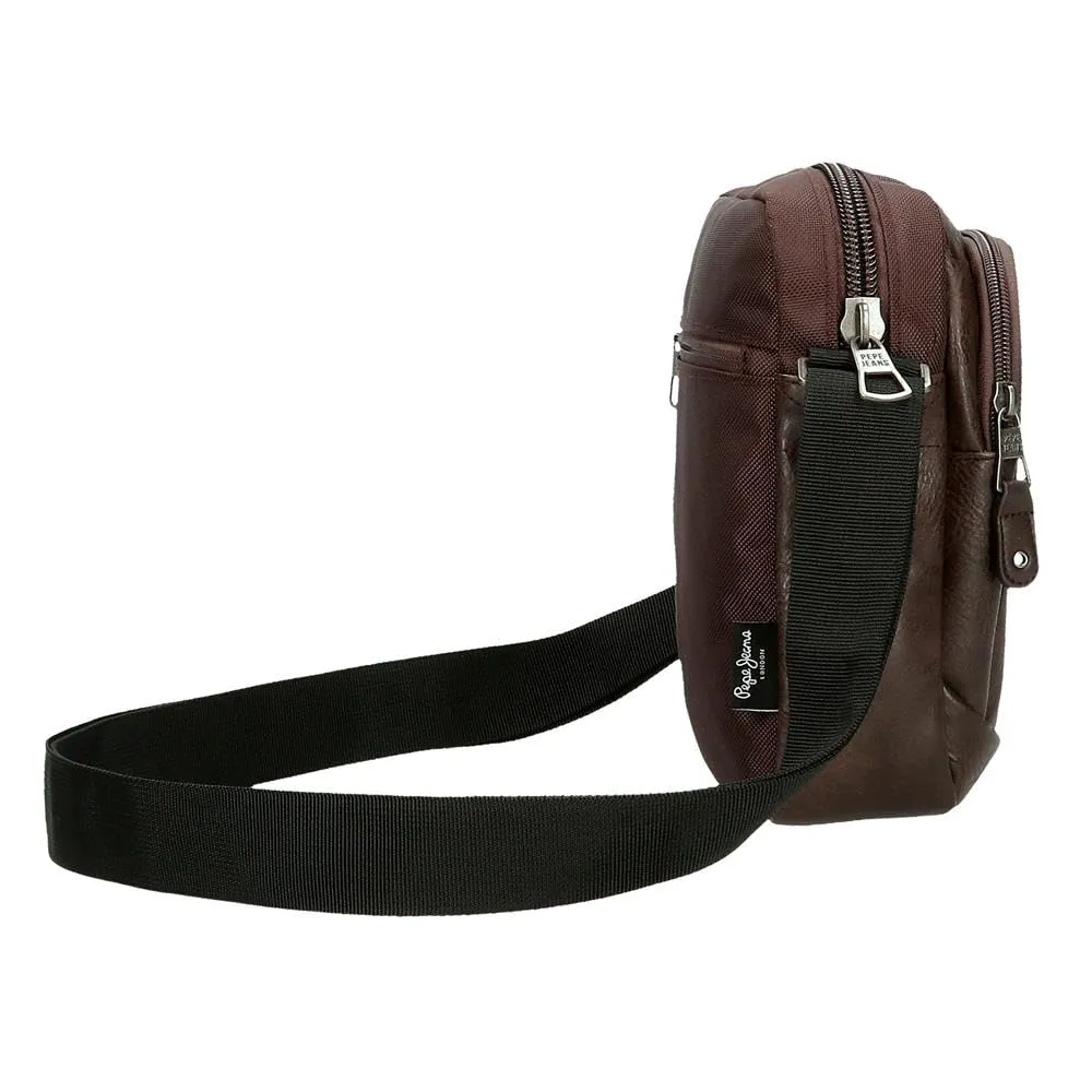 Pepe Jeans Horley - Borsa messenger da uomo, marrone, Taglia unica, Borsa a tracolla a due scomparti - immagine 2