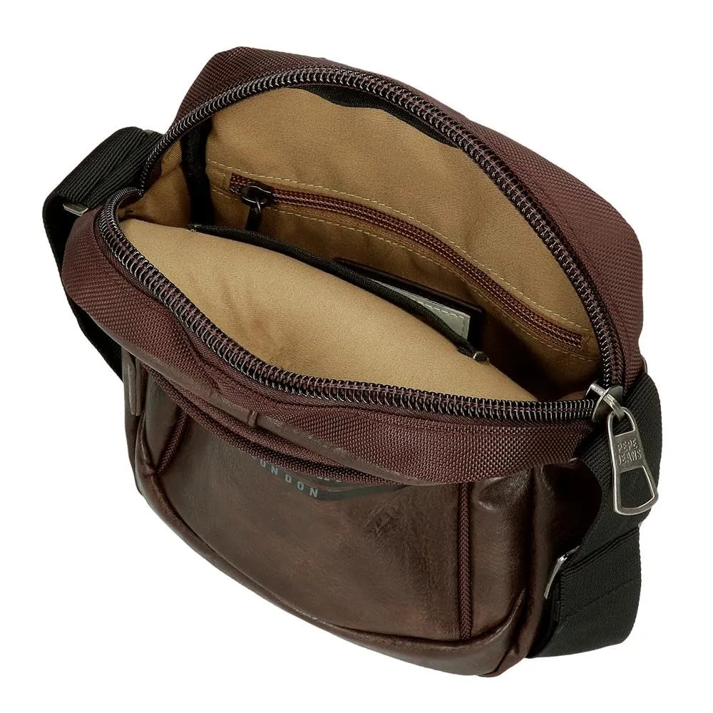 Pepe Jeans Horley - Borsa messenger da uomo, marrone, Taglia unica, Borsa a tracolla a due scomparti - immagine 4