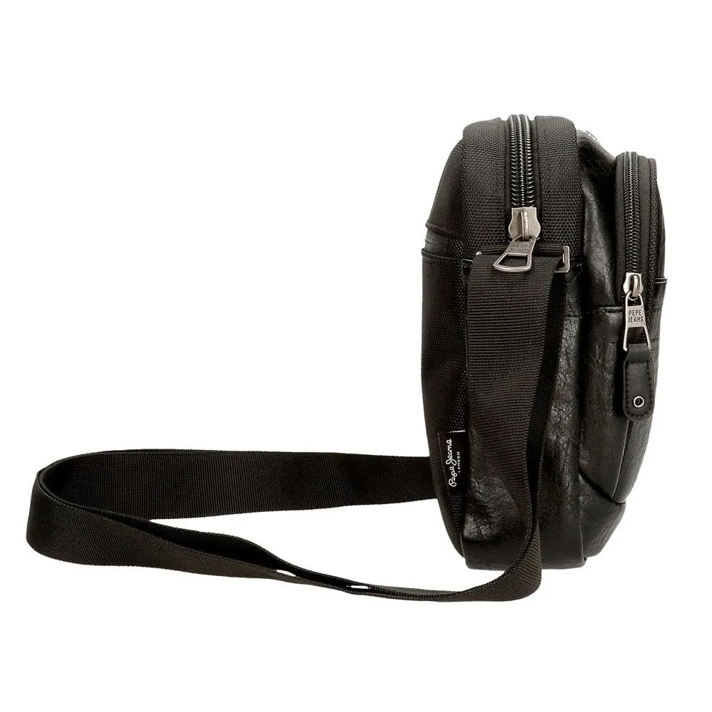 Pepe Jeans Horley - Borsa messenger da uomo, Nero, Taglia unica, Borsa a tracolla a due scomparti - immagine 2