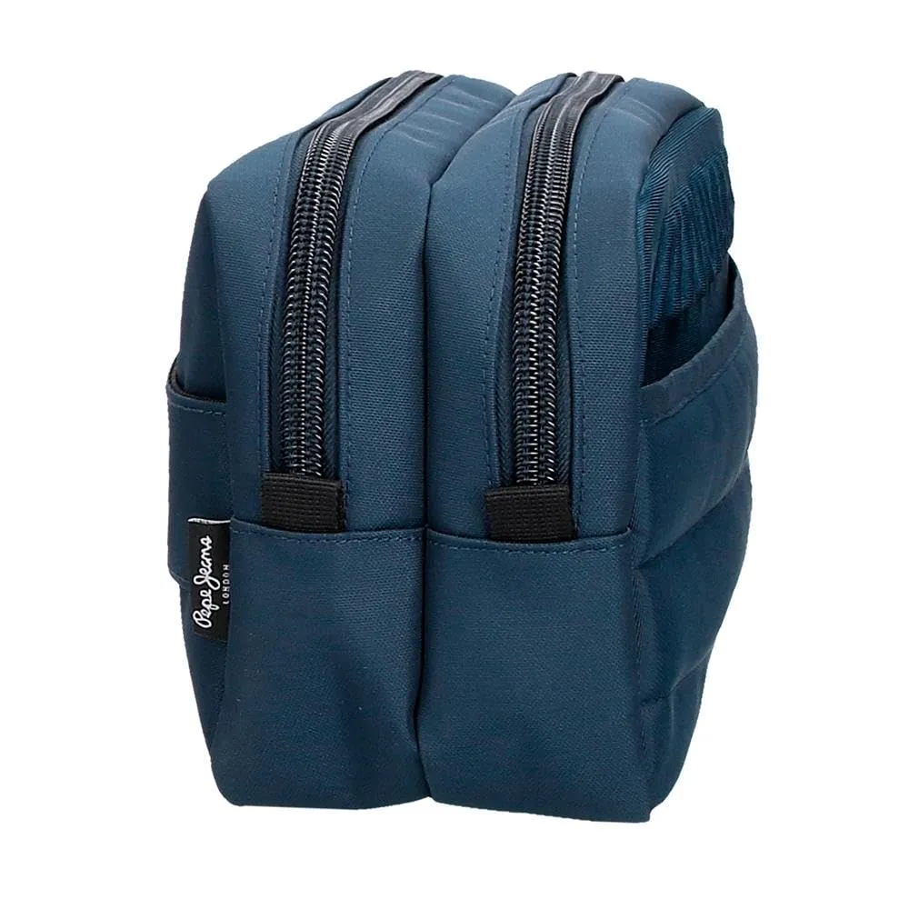 Pepe Jeans Ancor, beauty case, tracolla, perfetto per organizzare, vari scomparti. Joumma Bags, blu, Trousse - immagine 2