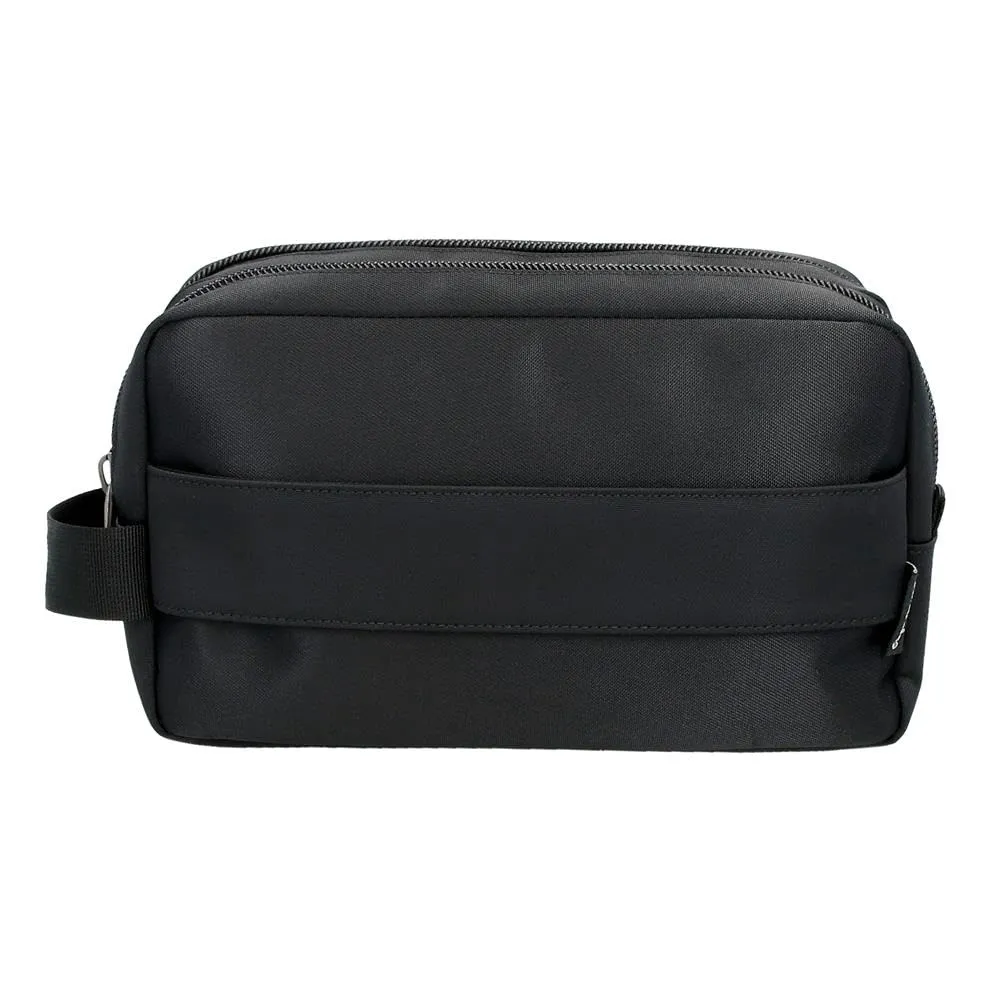 Pepe Jeans Ancor - Beauty case a due scomparti adattabile, nero, 26 x 16 x 12 cm, poliestere 0,38 l by Joumma Bags, Nero, Taglia unica, Beauty case a due scomparti adattabile - immagine 3