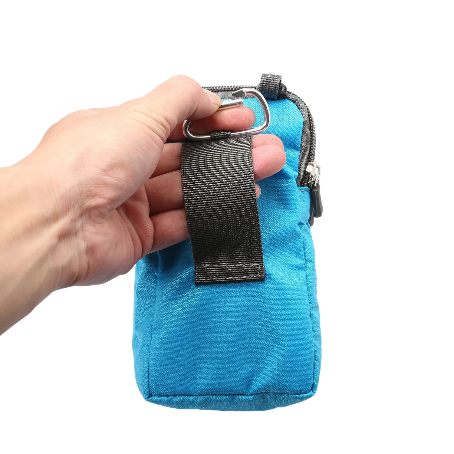Borsa a Tracolla per Cellulare Uomo, Borsa Clip da Cintura per Telefono, Piccola Borsello Porta Cellulare Waist Belt Bag Portafoglio Campeggio Borsa da Cintura Pochette con Passante per Cintura - immagine 7