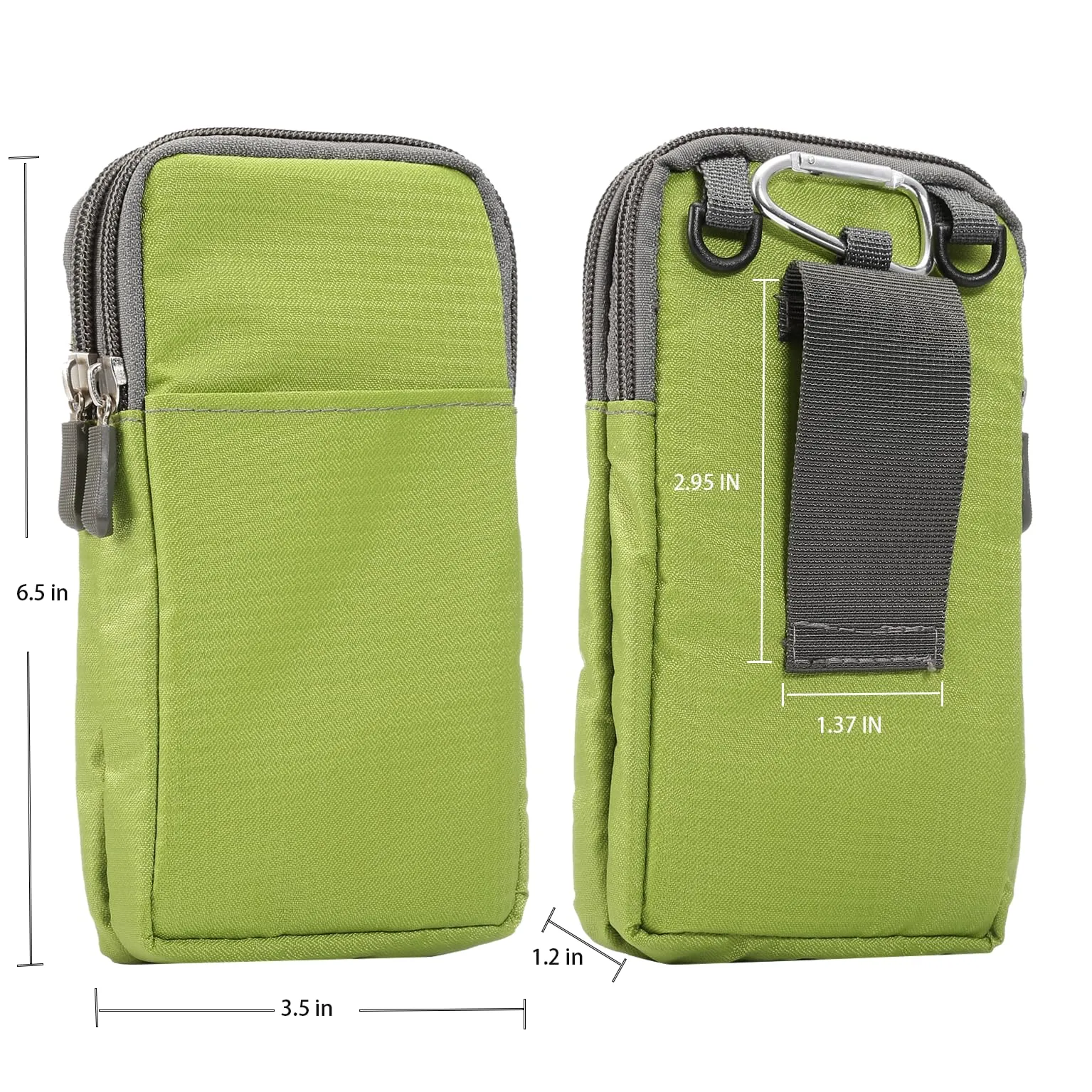 Uomo Borsello Tracolla per Cellulare, Borsa Clip da Cintura Smartphone con Moschettone, Universale Cellulare Borsa Clip da Cintura Uomo Sacchetto di Crossbody Pochette Spalla Shoulder Bag Hip Bag - immagine 2
