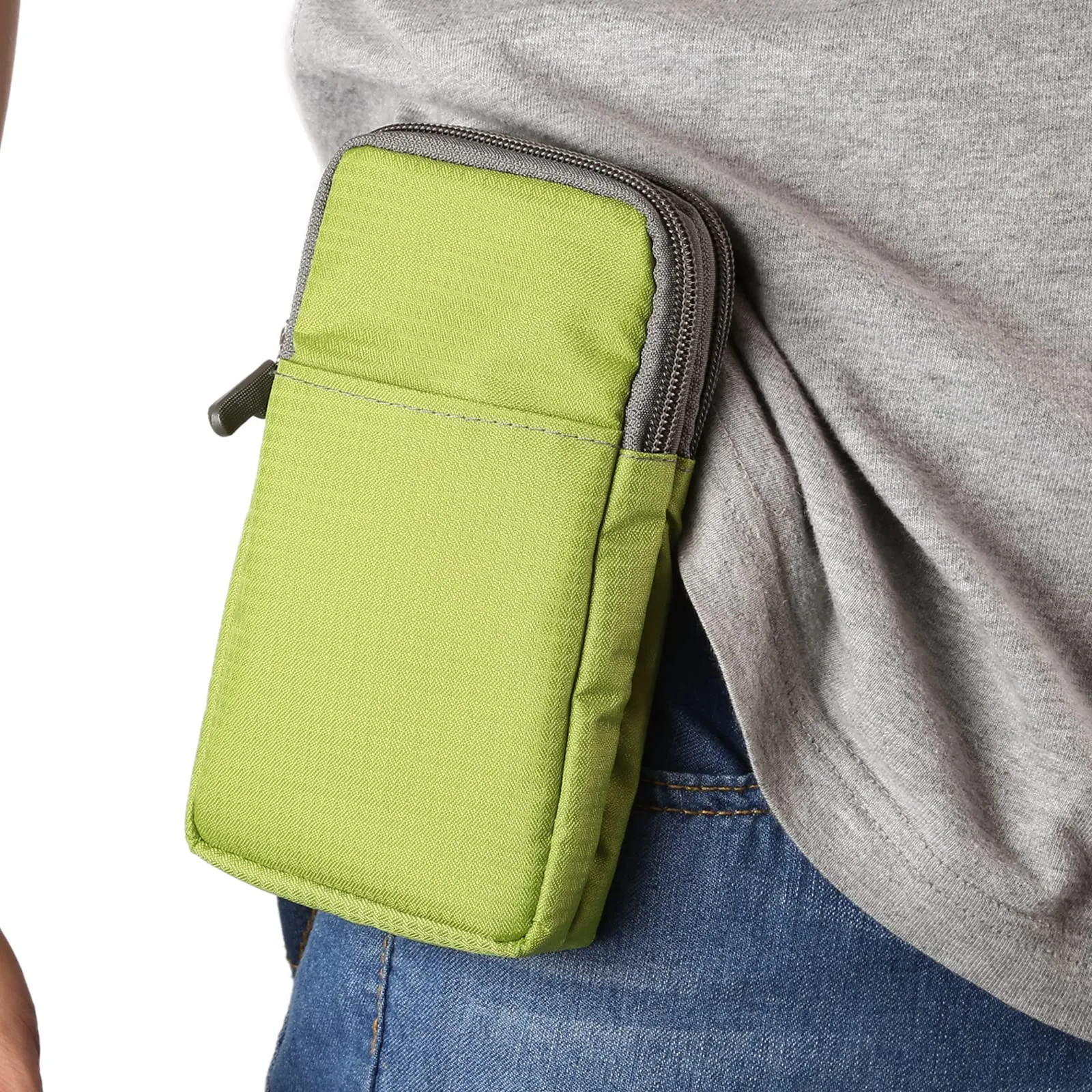 Uomo Borsello Tracolla per Cellulare, Borsa Clip da Cintura Smartphone con Moschettone, Universale Cellulare Borsa Clip da Cintura Uomo Sacchetto di Crossbody Pochette Spalla Shoulder Bag Hip Bag - immagine 6