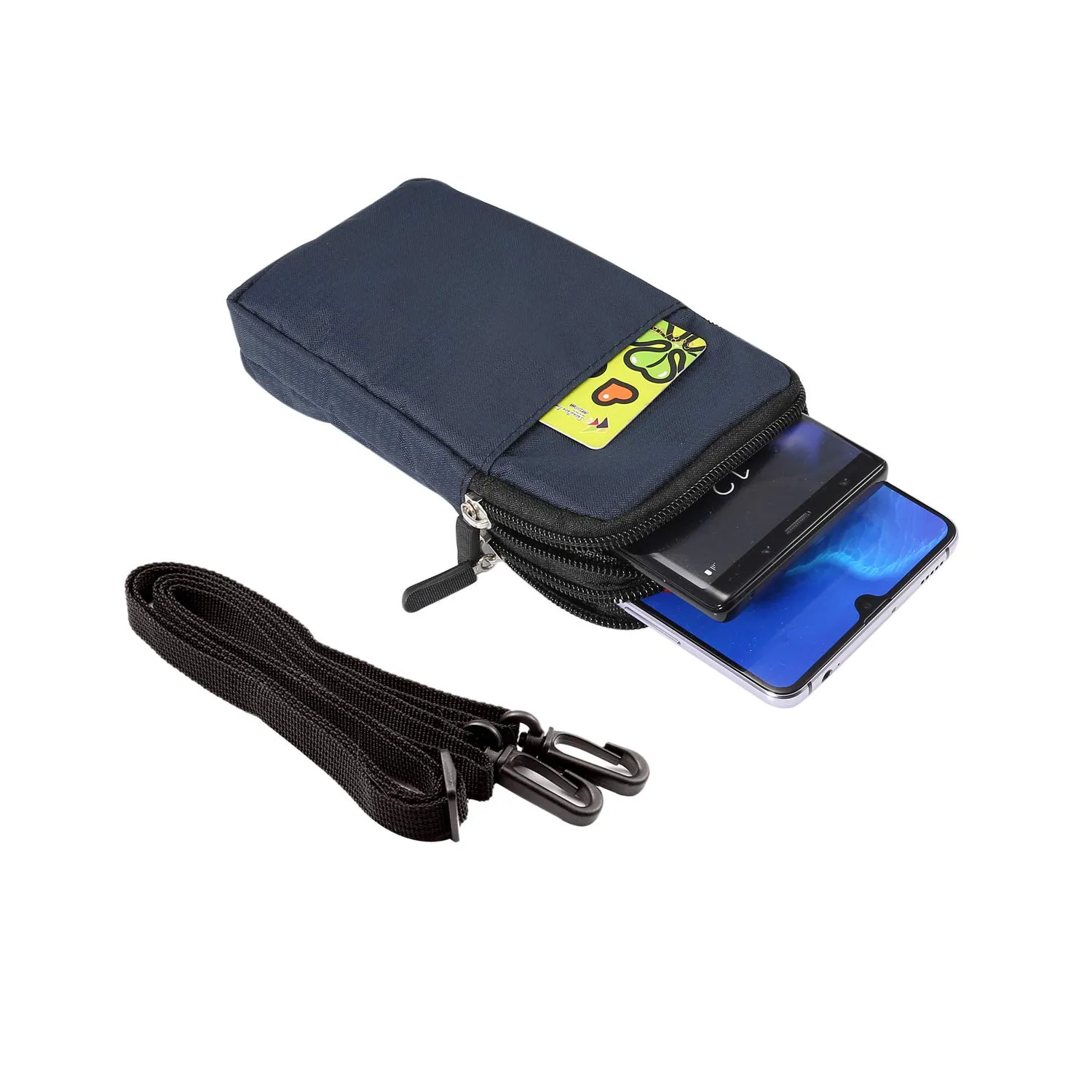 Borsa Cellulare Tracolla Uomo, Pochette Porta Cellulare, Piccola Custodia a Spalla Cellulare Borse Messenger Porta Telefono da Cintura Fondina Custodia Viaggio Crossbody Bag Borsello Portafoglio - immagine 4