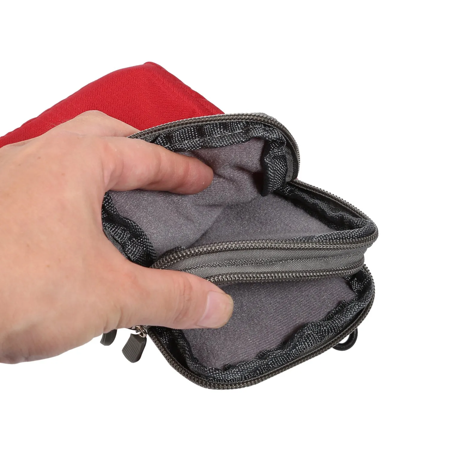 Sacchetto Tracolla per Cellulare Uomo, Borse Messenger Cellulare, 6.9" Piccole Verticali Borsello per Cellulare Clip da Cintura Borsa a Mano Marsupio con Moschettone e Passante per Cintura Portafoglio - immagine 4