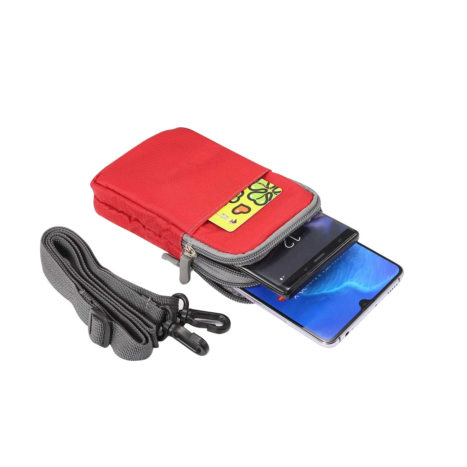 Borsa Clip Cintura per Cellulare Donna, Borsa a Tracolla Telefono Portafoglio, Casual Sacchetto da Cintura Uomo Borse Messenger Borse Spalla Cellulare Borse Mano Portafoglio con Tracolla Regolabile - immagine 3
