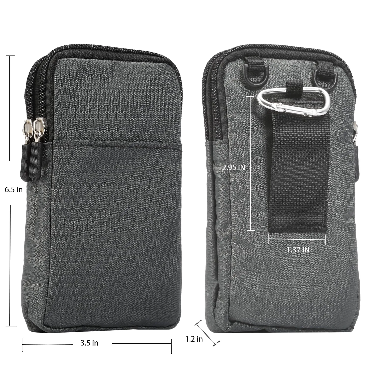 Marsupio da Cintura per Cellulare Nylon, Borsa a Tracolla Telefono Uomo, Custodia per Cellulare da Cintura Sacchetto Clip da Cintura Piccolo Borsa Sacchetto di Crossbody Cintura Borsa con Passante - immagine 2