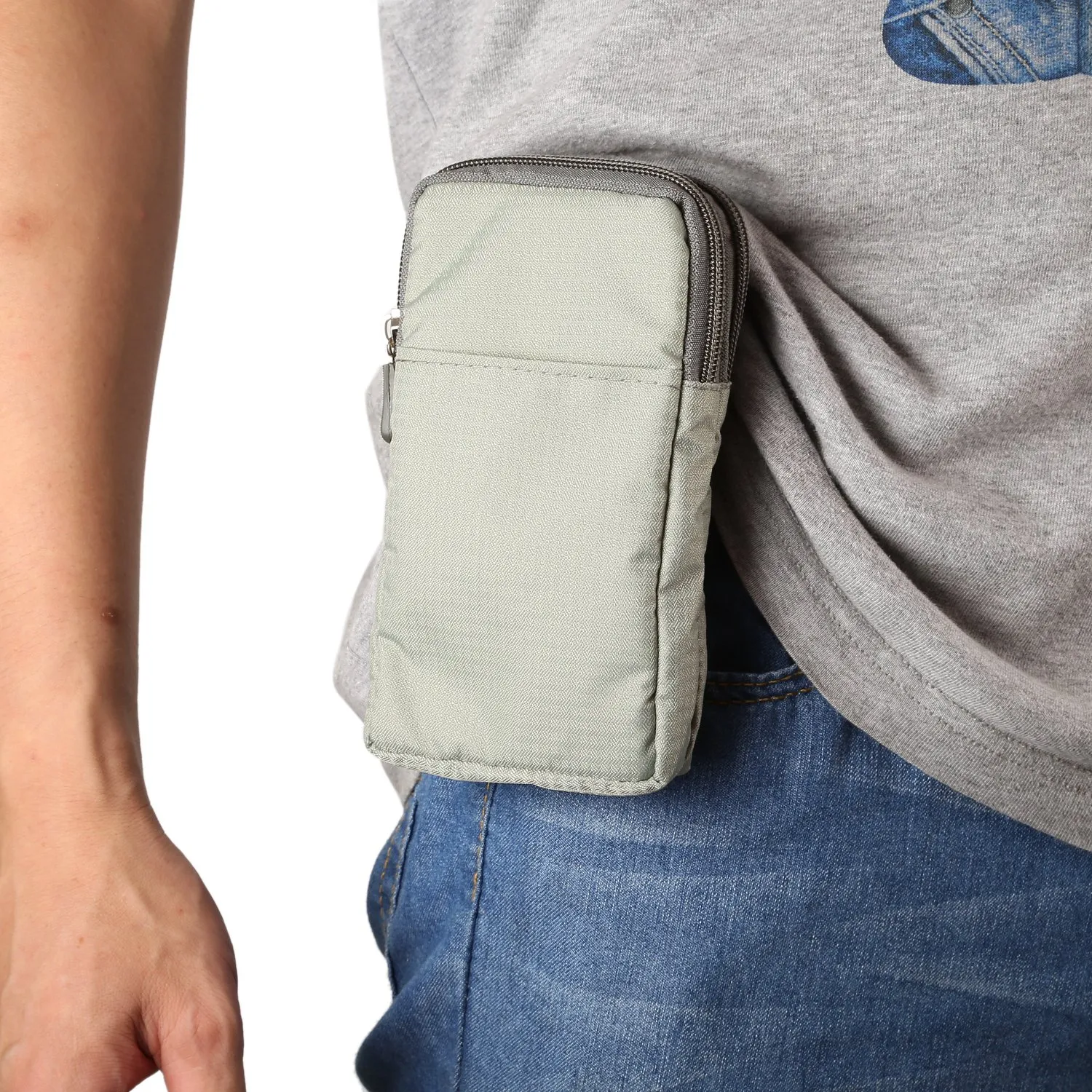 Custodia da Cintura per Cellulare, Uomo Borsa a Tracolla per Cellulare, Sportivo Borse Messenger Cellulare Tracolla da Uomo Smartphone Custodia Borsetta a Spalla Viaggio Crossbody Borsello Portamonete - immagine 6