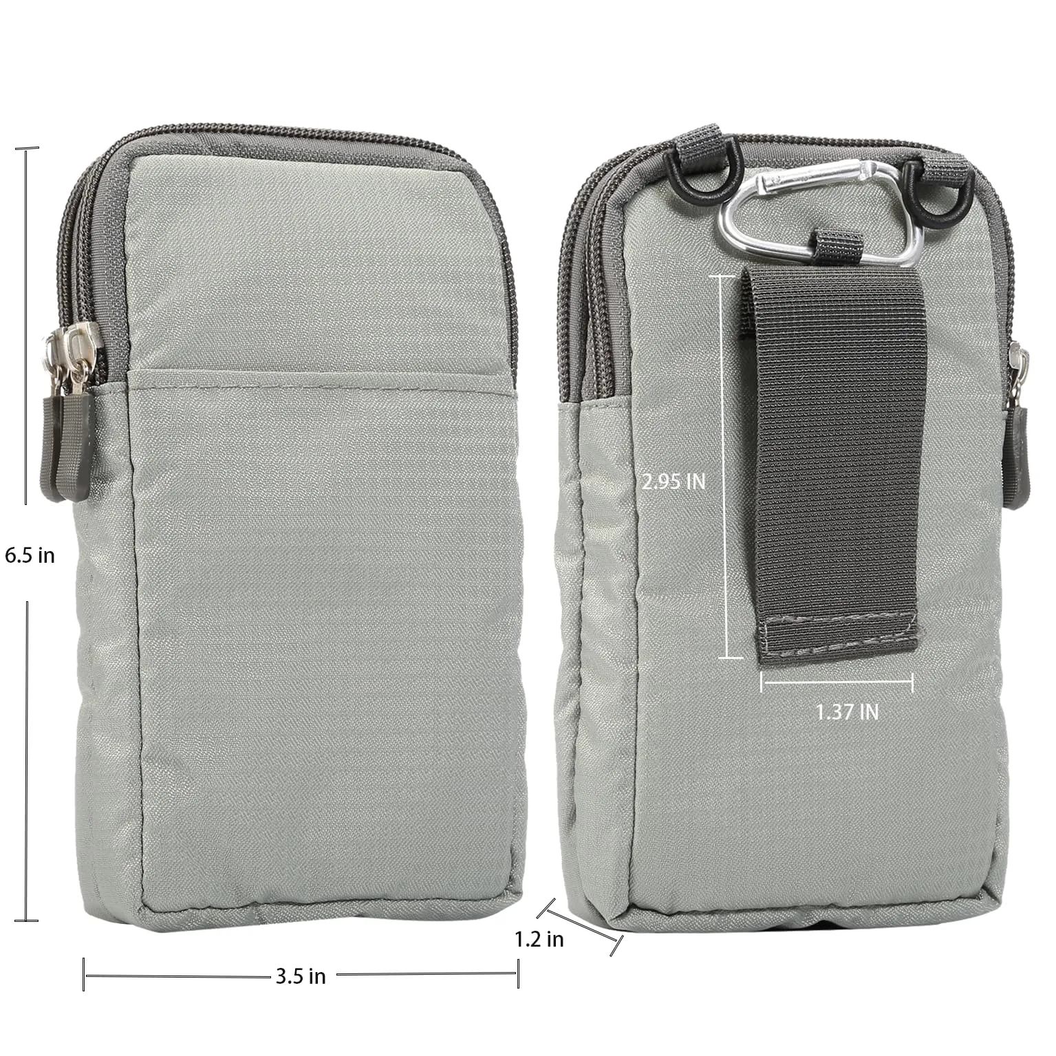 Borsa per Cellulare con Tracolla, Fondina Cintura Telefono Uomo, Multifunzionale Borsetta in Nylon Telefono Sacchetto Clip da Cintura Piccolo Borsa Sacchetto di Crossbody Pochette Wristlet Borsa - immagine 2