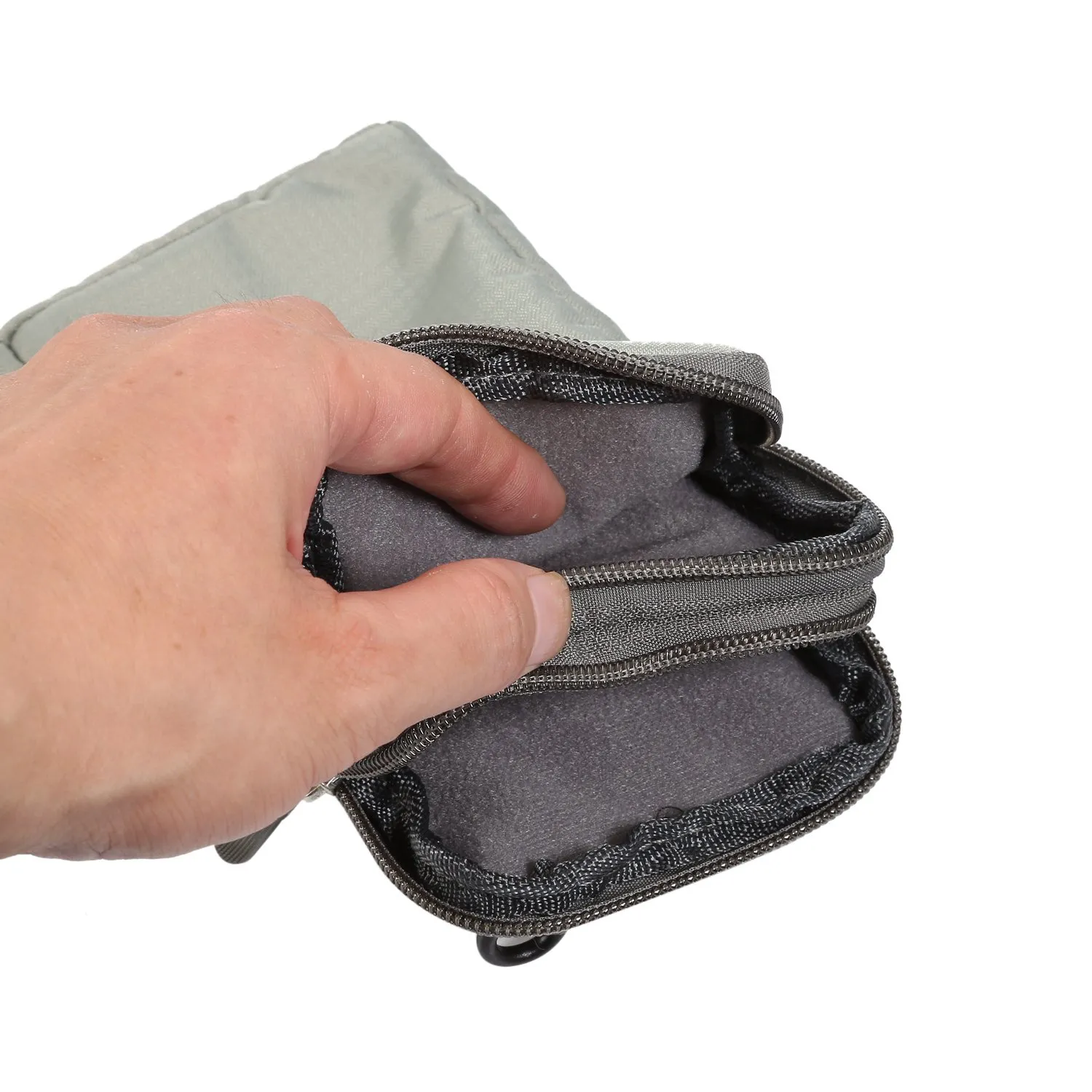 Borsa per Cellulare con Tracolla, Fondina Cintura Telefono Uomo, Multifunzionale Borsetta in Nylon Telefono Sacchetto Clip da Cintura Piccolo Borsa Sacchetto di Crossbody Pochette Wristlet Borsa - immagine 4