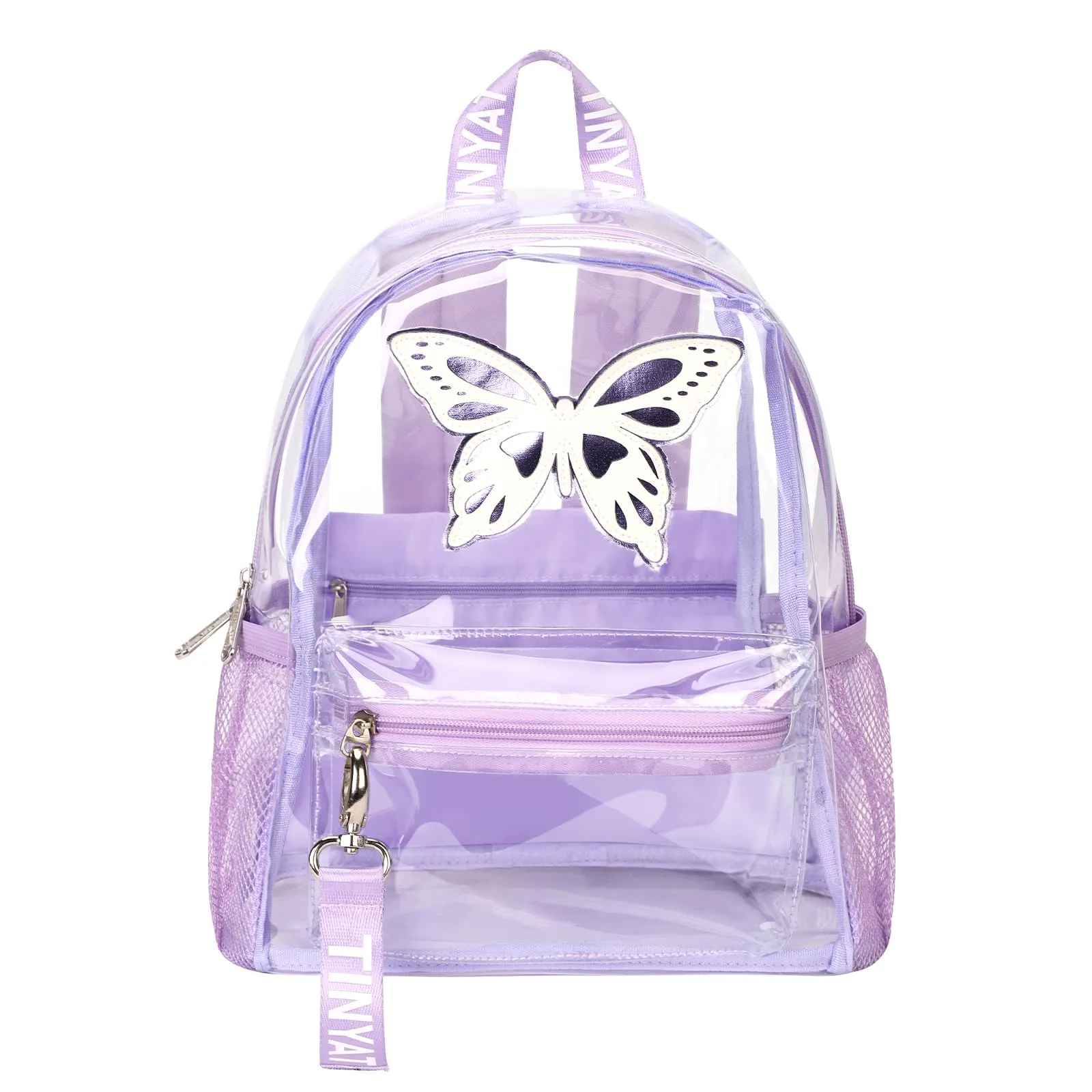 TINYAT Zaino Trasparente Donna Impermeabile Super PVC Casual Fashion, Borsa a Spalla per Shopping e Appuntamenti, T9051, Zaino daypack - immagine 1