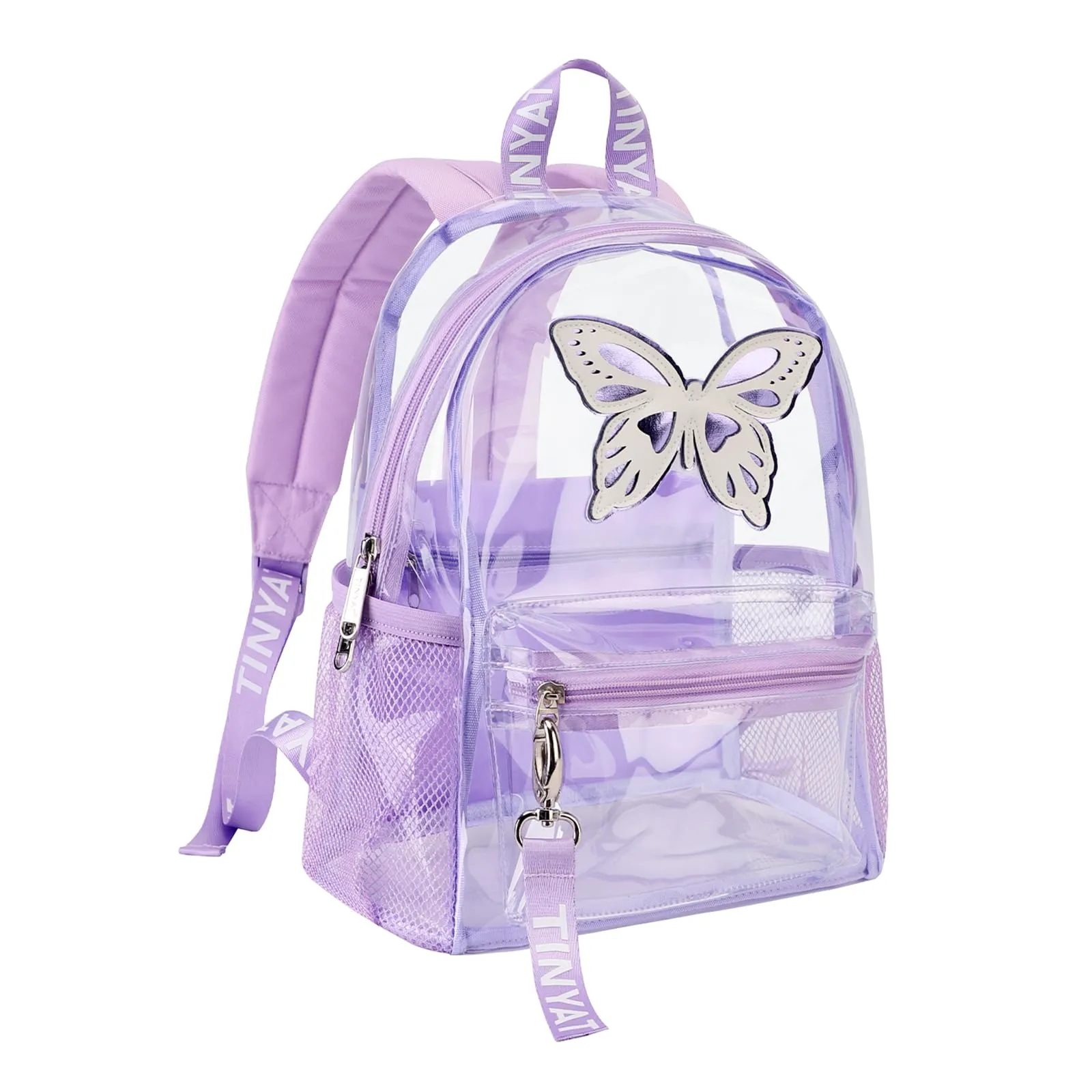 TINYAT Zaino Trasparente Donna Impermeabile Super PVC Casual Fashion, Borsa a Spalla per Shopping e Appuntamenti, T9051, Zaino daypack - immagine 9