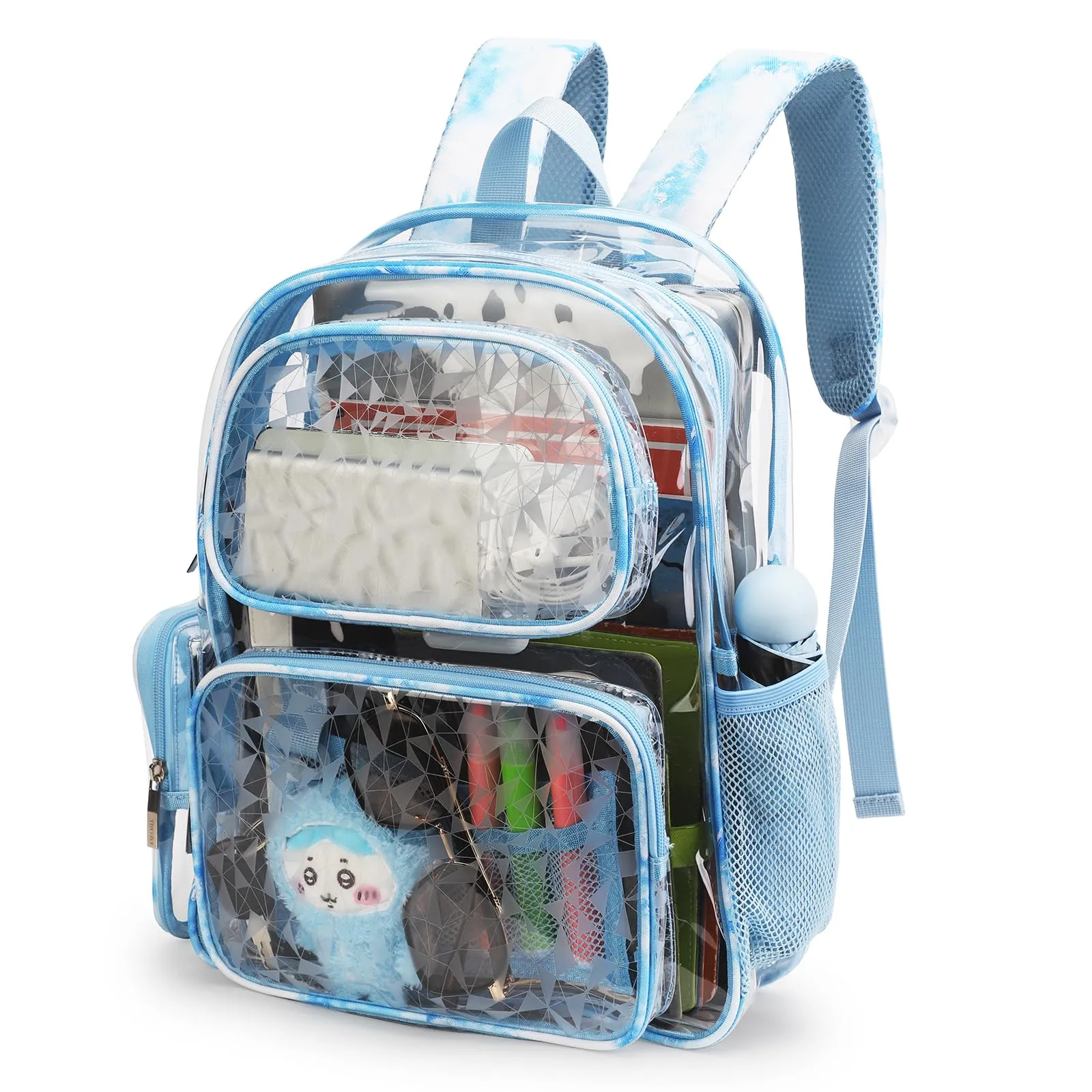 TINYAT Zaino Trasparente Donna Impermeabile Super PVC Casual Fashion, Borsa a Spalla per Shopping e Appuntamenti, T9051 - immagine 9