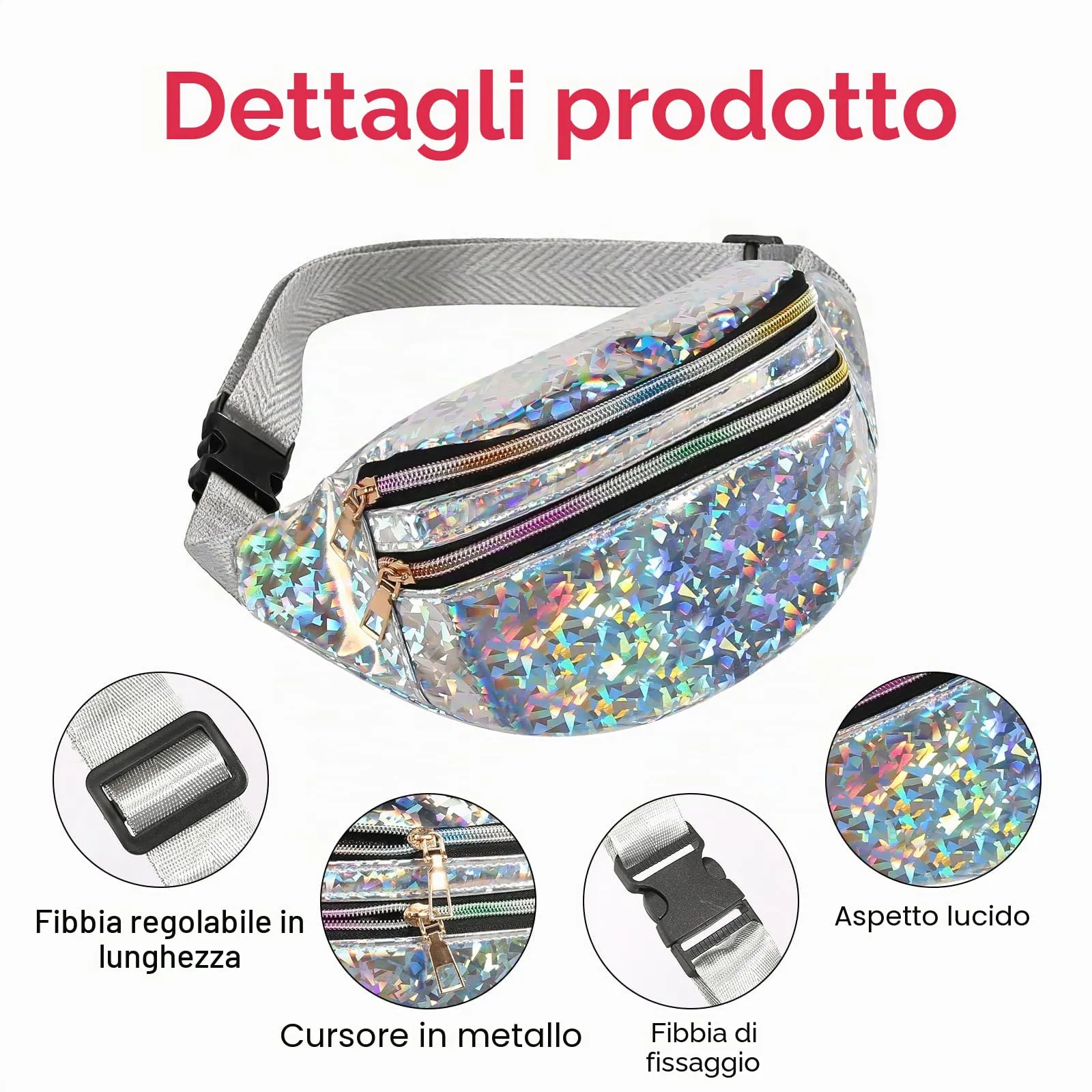 Marsupio per ragazze, donne e ragazzi con decorazione a farfalla, marsupio colorato, cintura da donna, marsupio elegante da donna, marsupio per ragazze e ragazzi, marsupio per festival, hipbag - immagine 3
