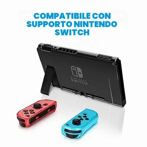 HOUSON Case Cover protettiva per Nintendo Switch, trasparente, antiurto e anti-graffio, adatta per Nintendo Switch - immagine 3